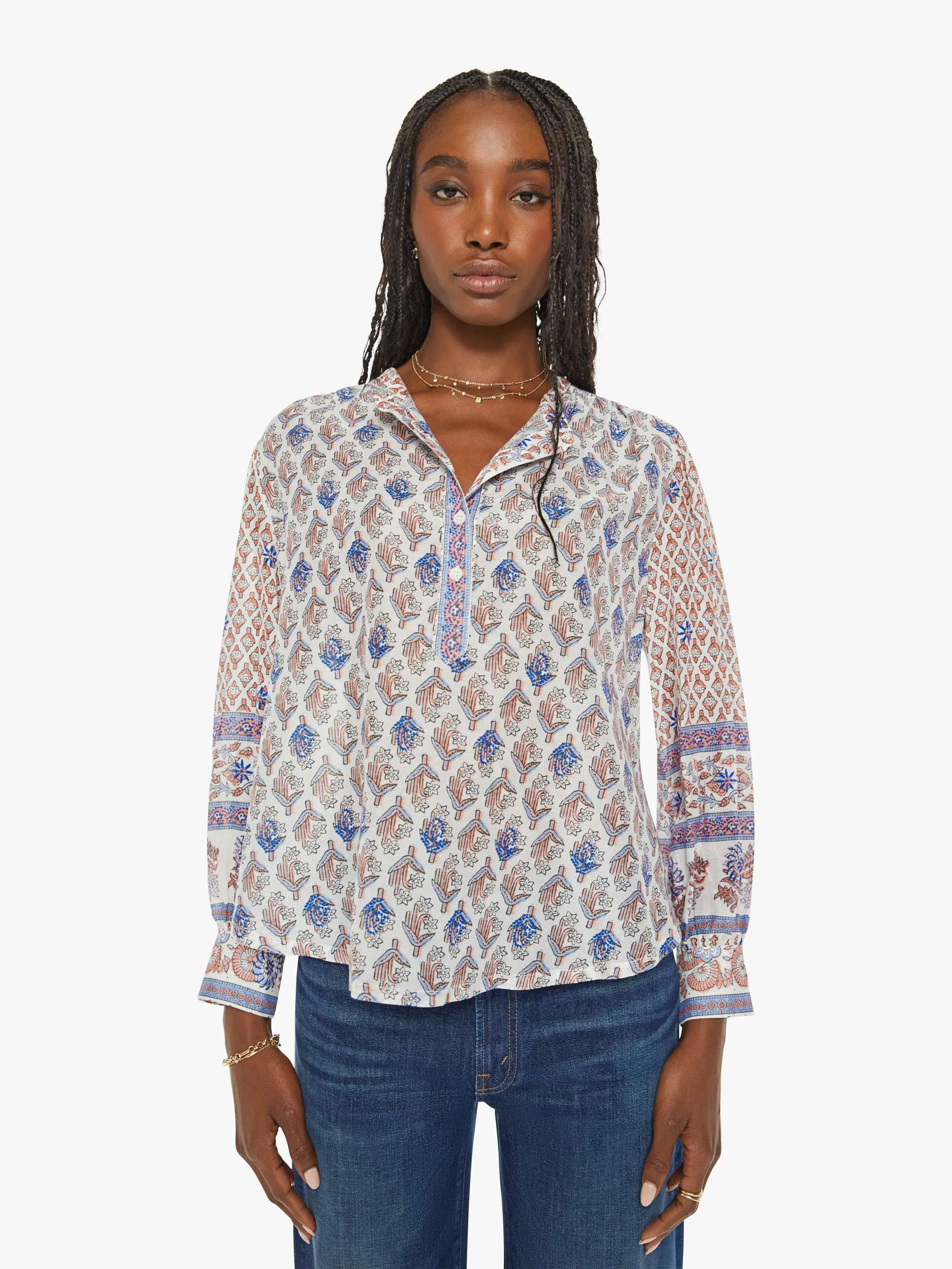 XiRENA Lettie Top - White Posey sold by MOTHER