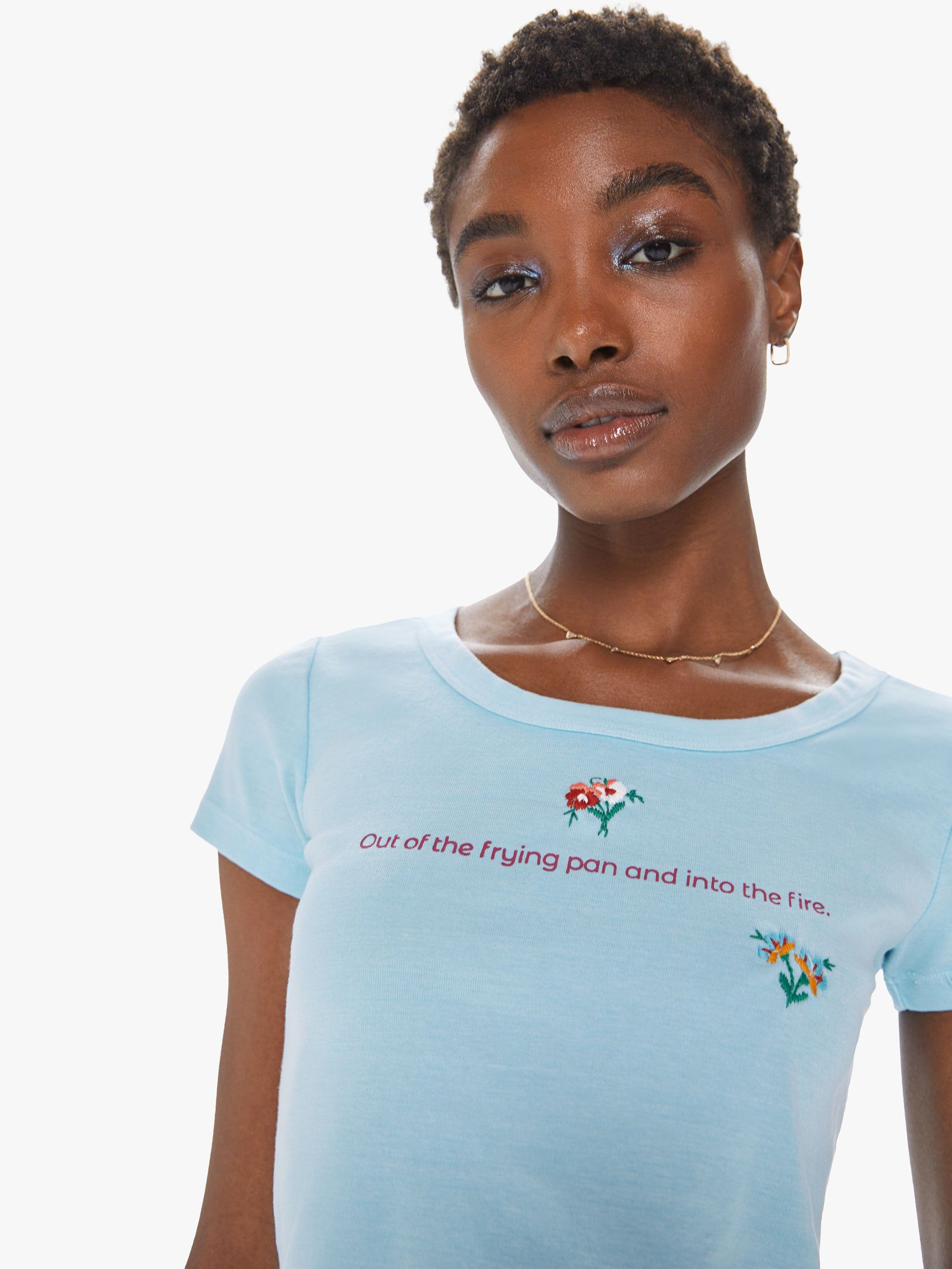 The Itty Bitty Scoop Neck Tee - Into The Fire sold by MOTHER product image thumbnail 6