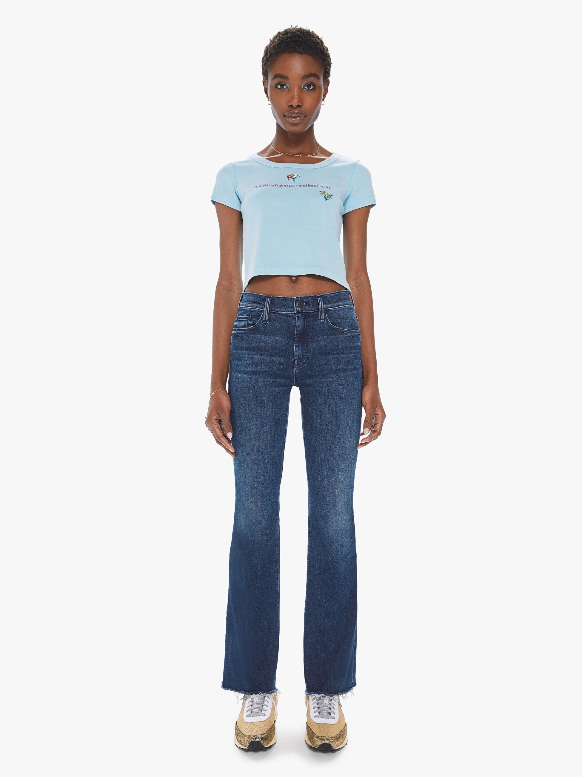 The Itty Bitty Scoop Neck Tee - Into The Fire sold by MOTHER product image thumbnail 5