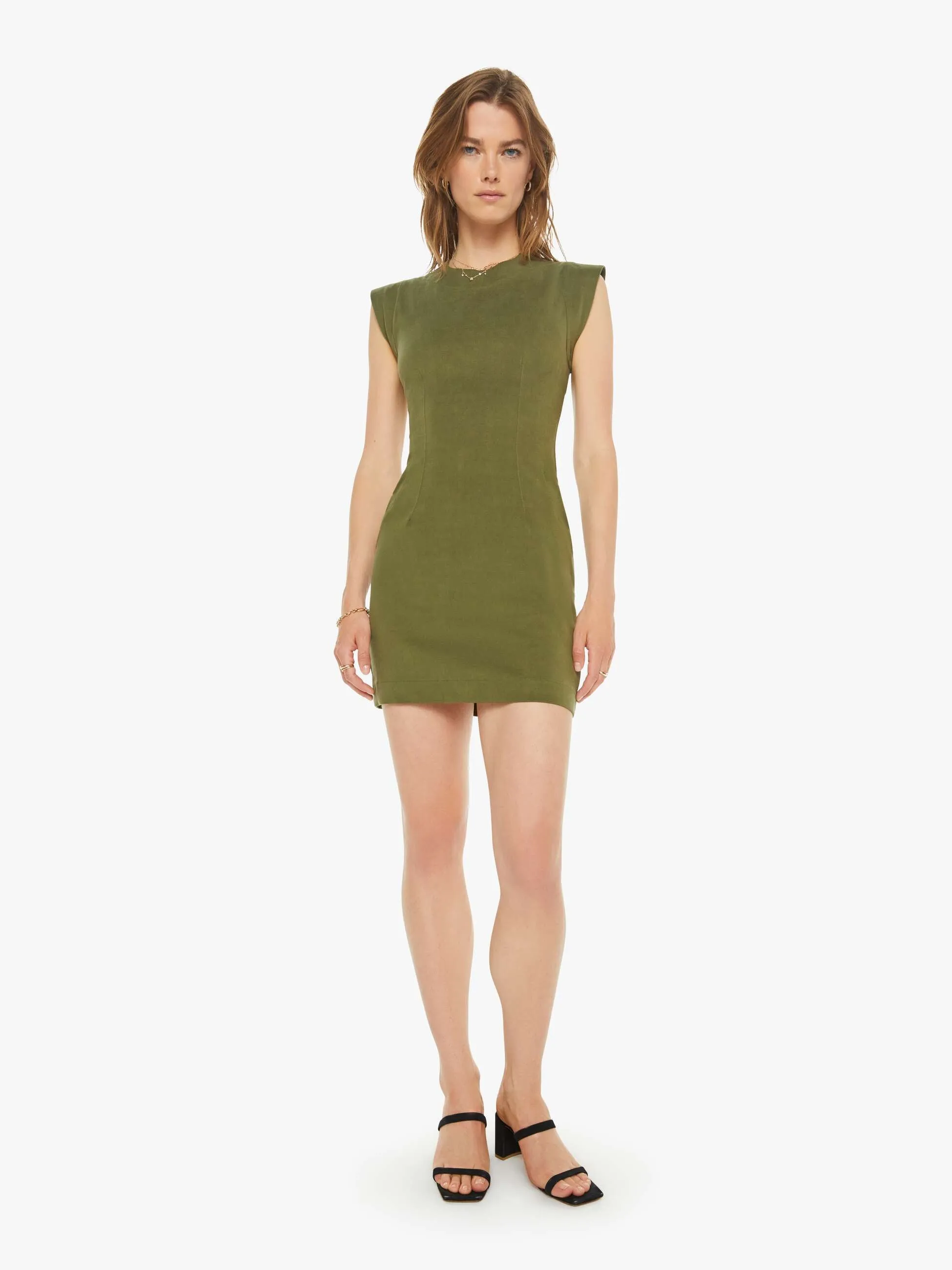 SABLYN Palma Fitted Dress With Back Cut-Out - Olive sold by MOTHER product image thumbnail 2