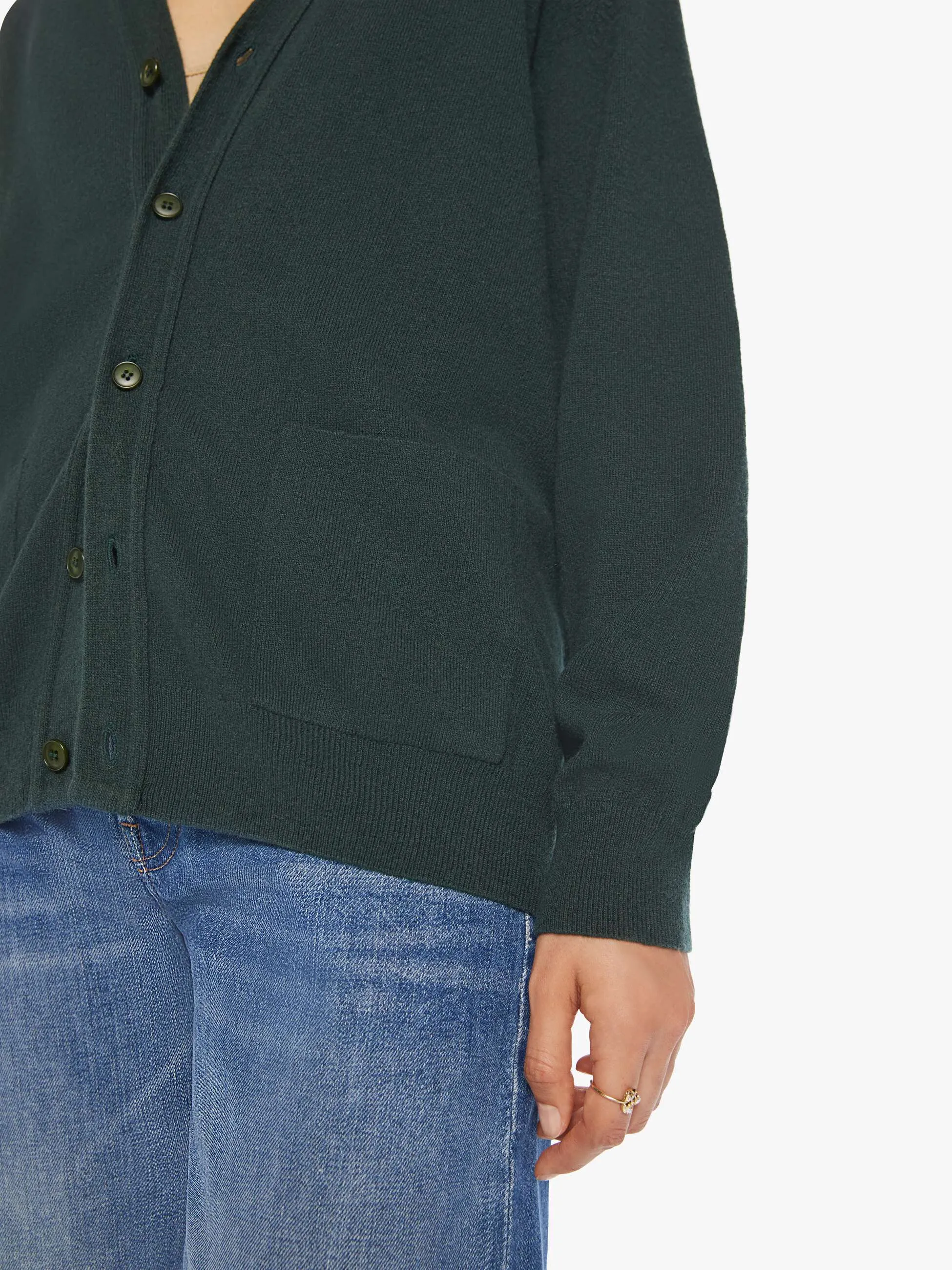 La Paz Almeida Cardigan - Green sold by MOTHER product image thumbnail 5