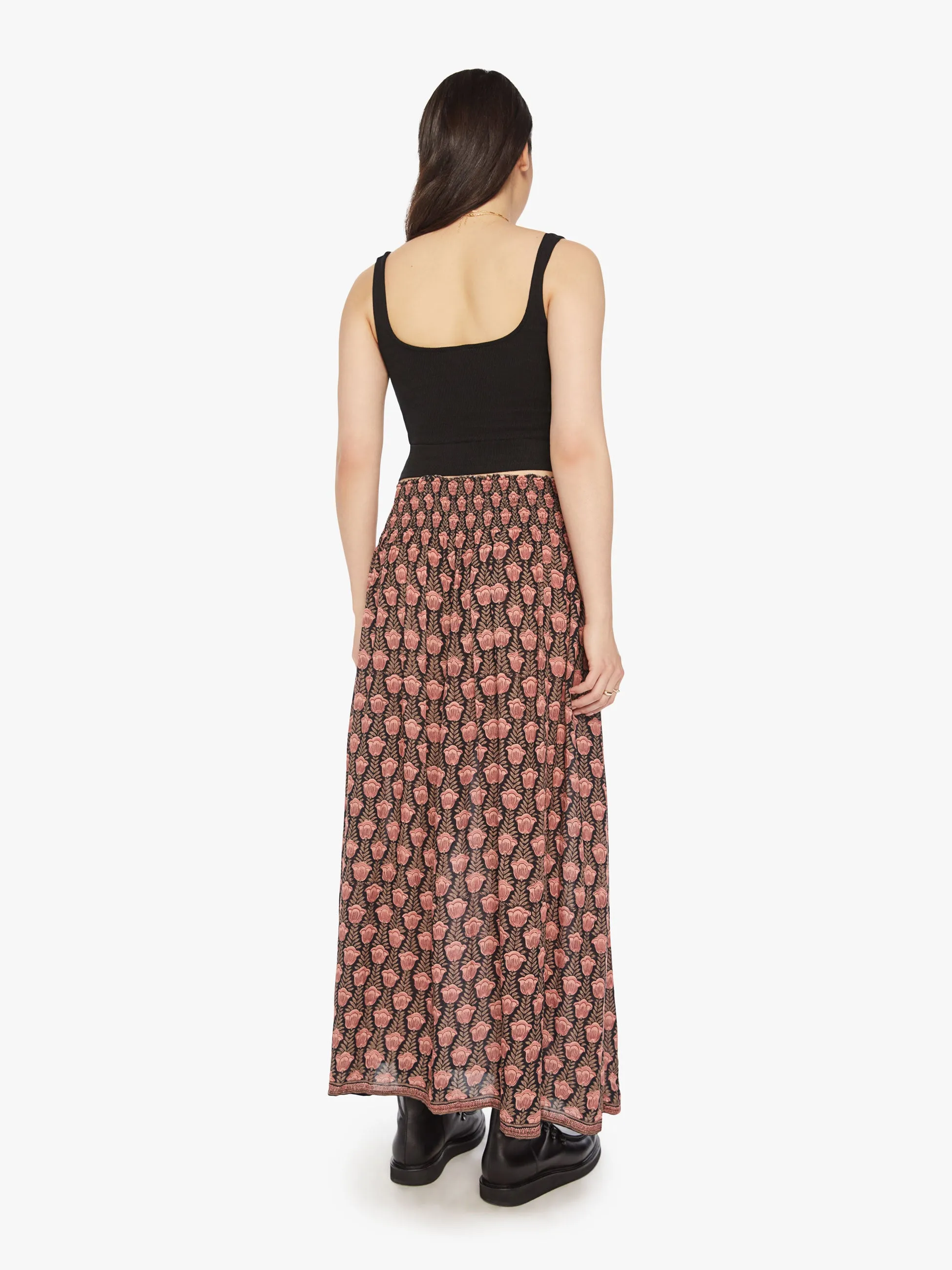 Natalie Martin Bella Skirt - Tulip Kamari Black sold by MOTHER product image thumbnail 4