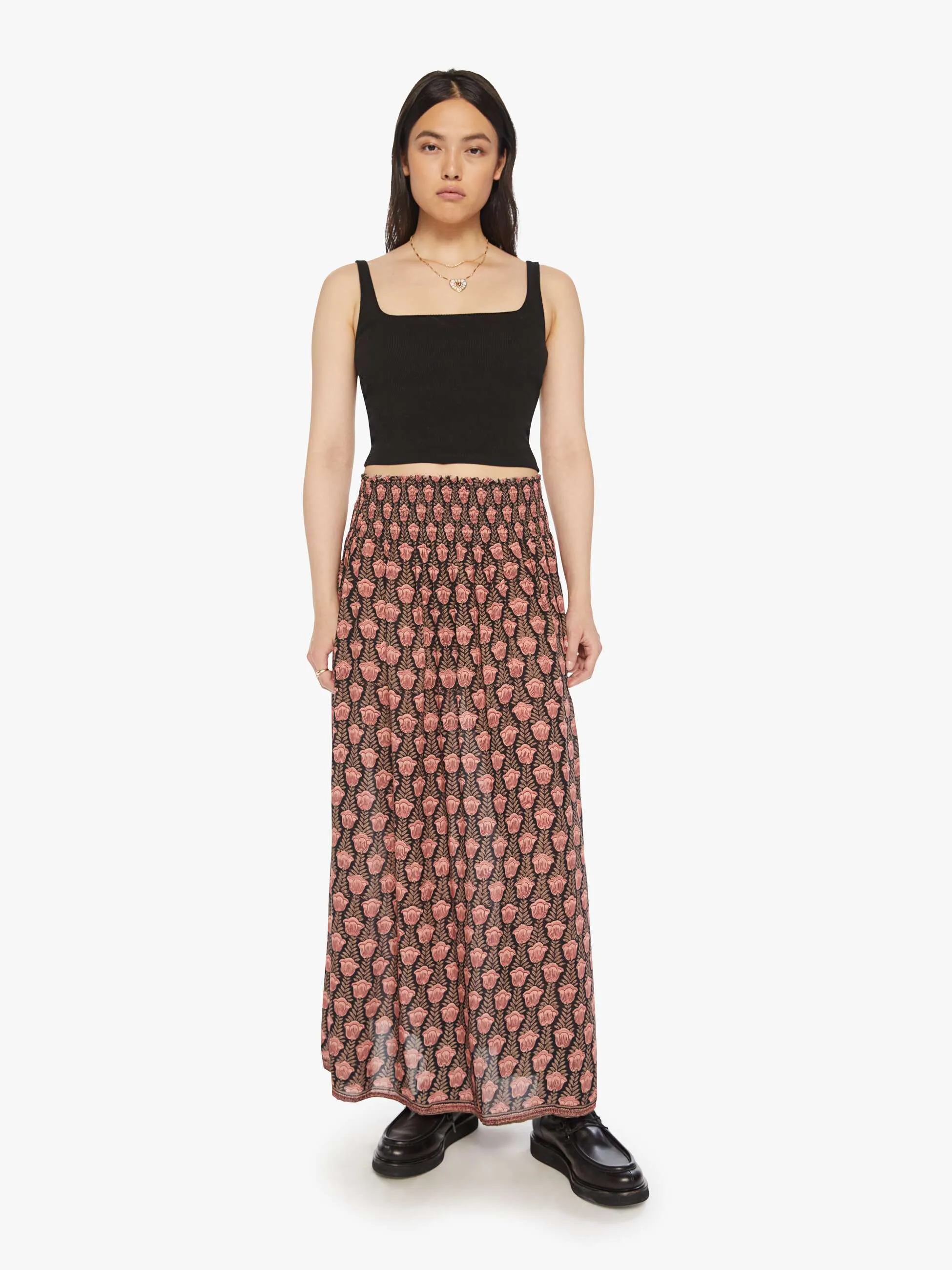 Natalie Martin Bella Skirt - Tulip Kamari Black sold by MOTHER product image thumbnail 2