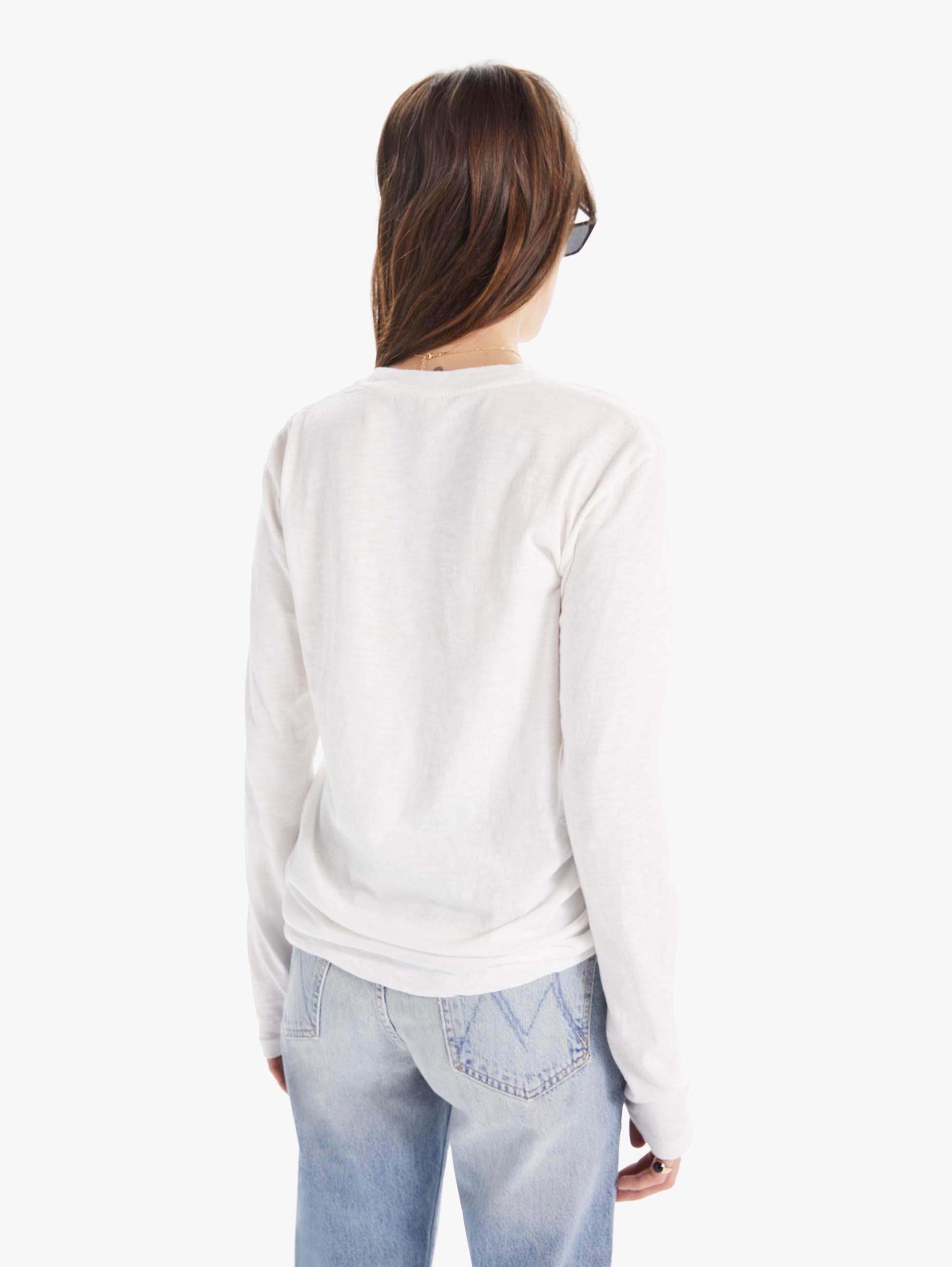 Velva Sheen Rolled Long Sleeve Tee - White sold by MOTHER product image thumbnail 3