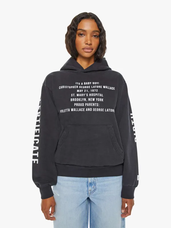 Cloney Biggie Pull Over Hoodie - Black sold by MOTHER