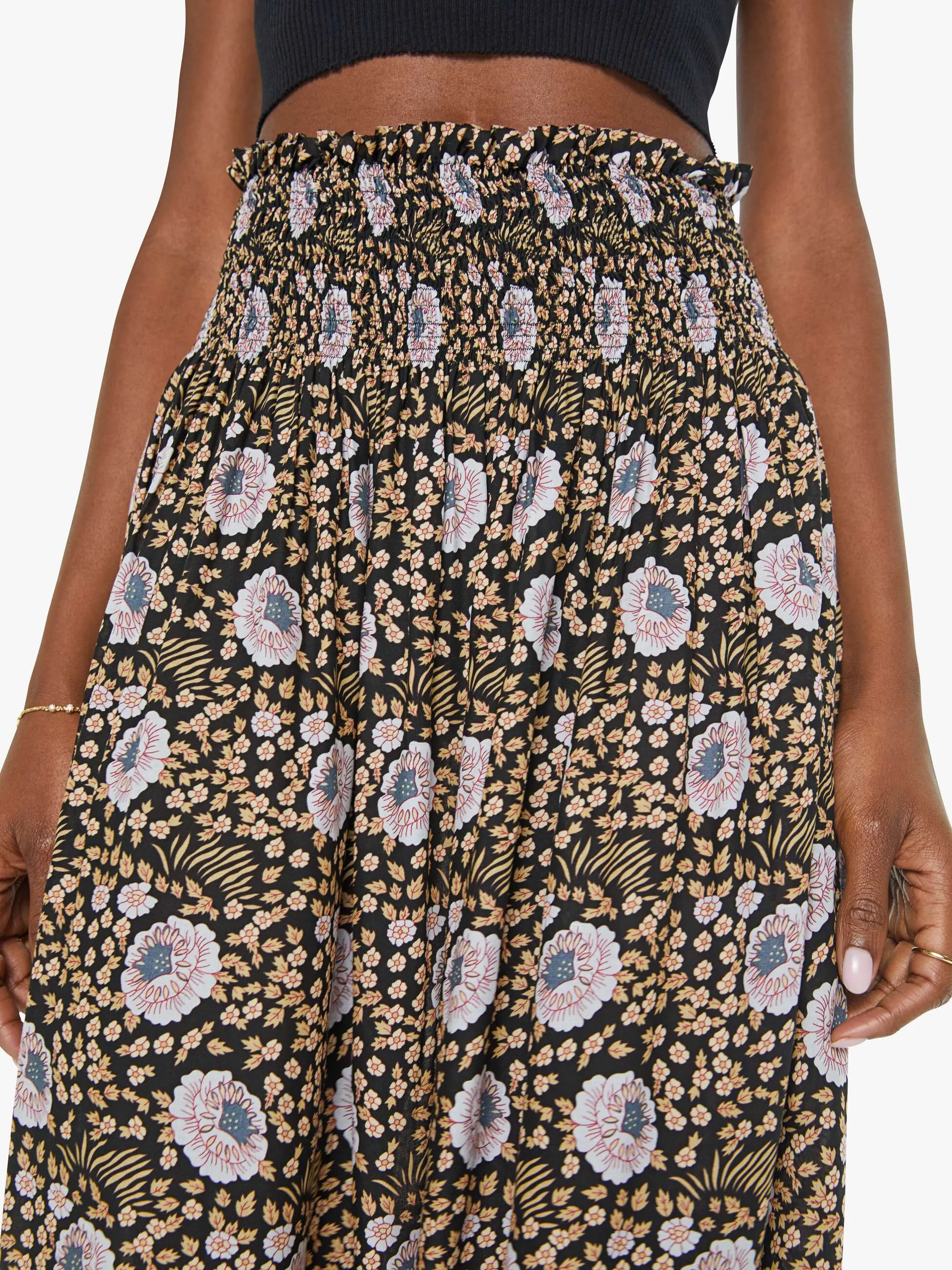 Natalie Martin Bella Skirt - Vintage Flowers Sepia sold by MOTHER product image thumbnail 5