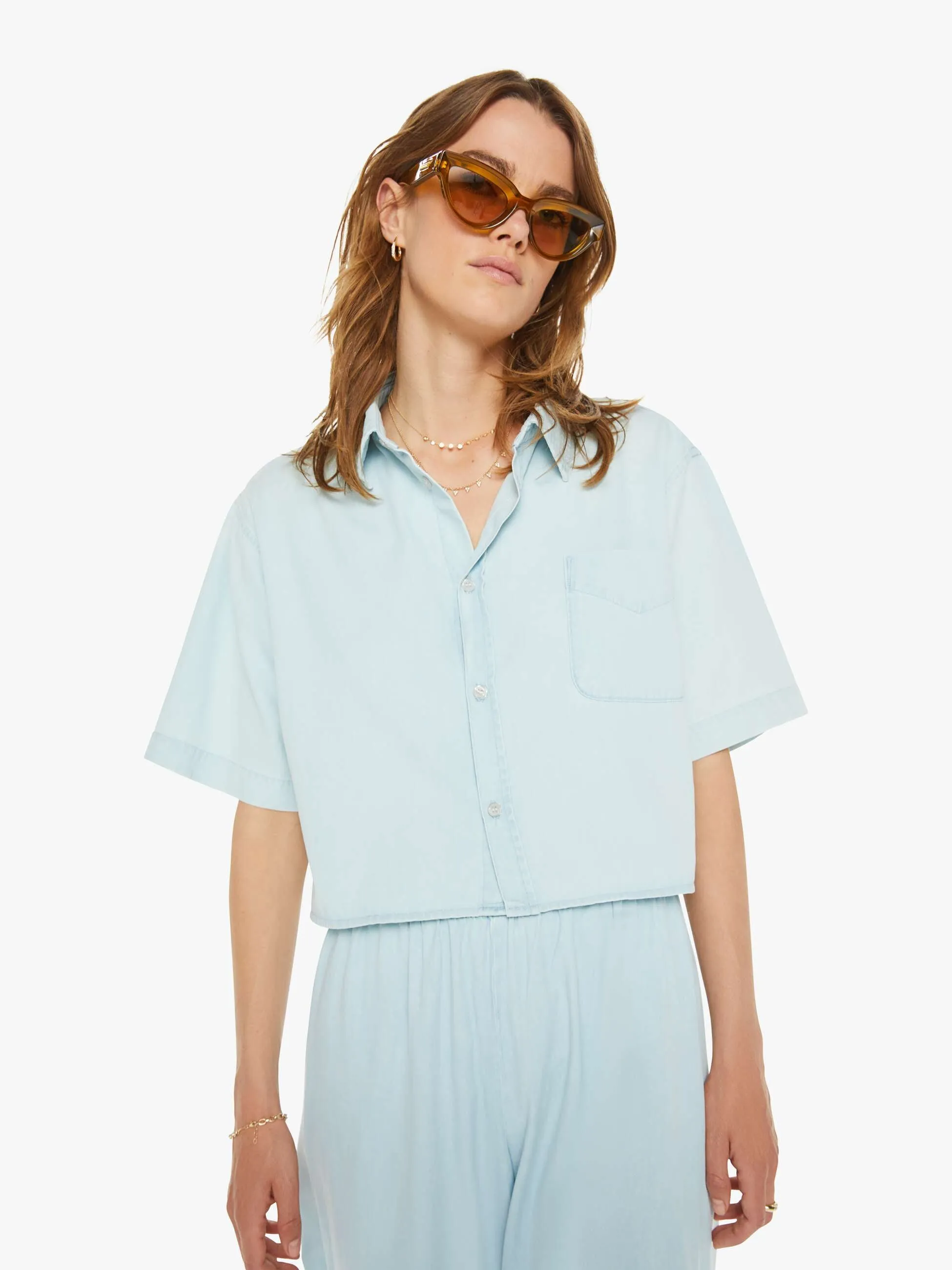 SPRWMN Cropped Button Up - Charlie sold by MOTHER