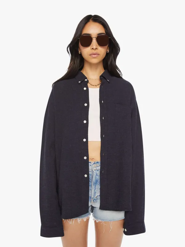 La Paz Branco Shirt - Dark Navy made by MOTHER