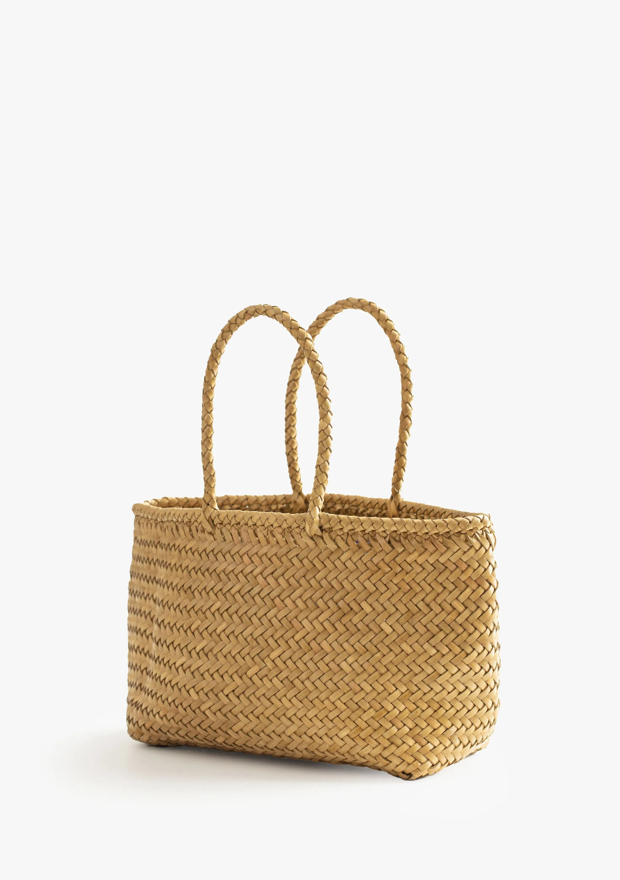 Basket Case Majuli Small Leather Tote - Bamboo sold by MOTHER product image thumbnail 4