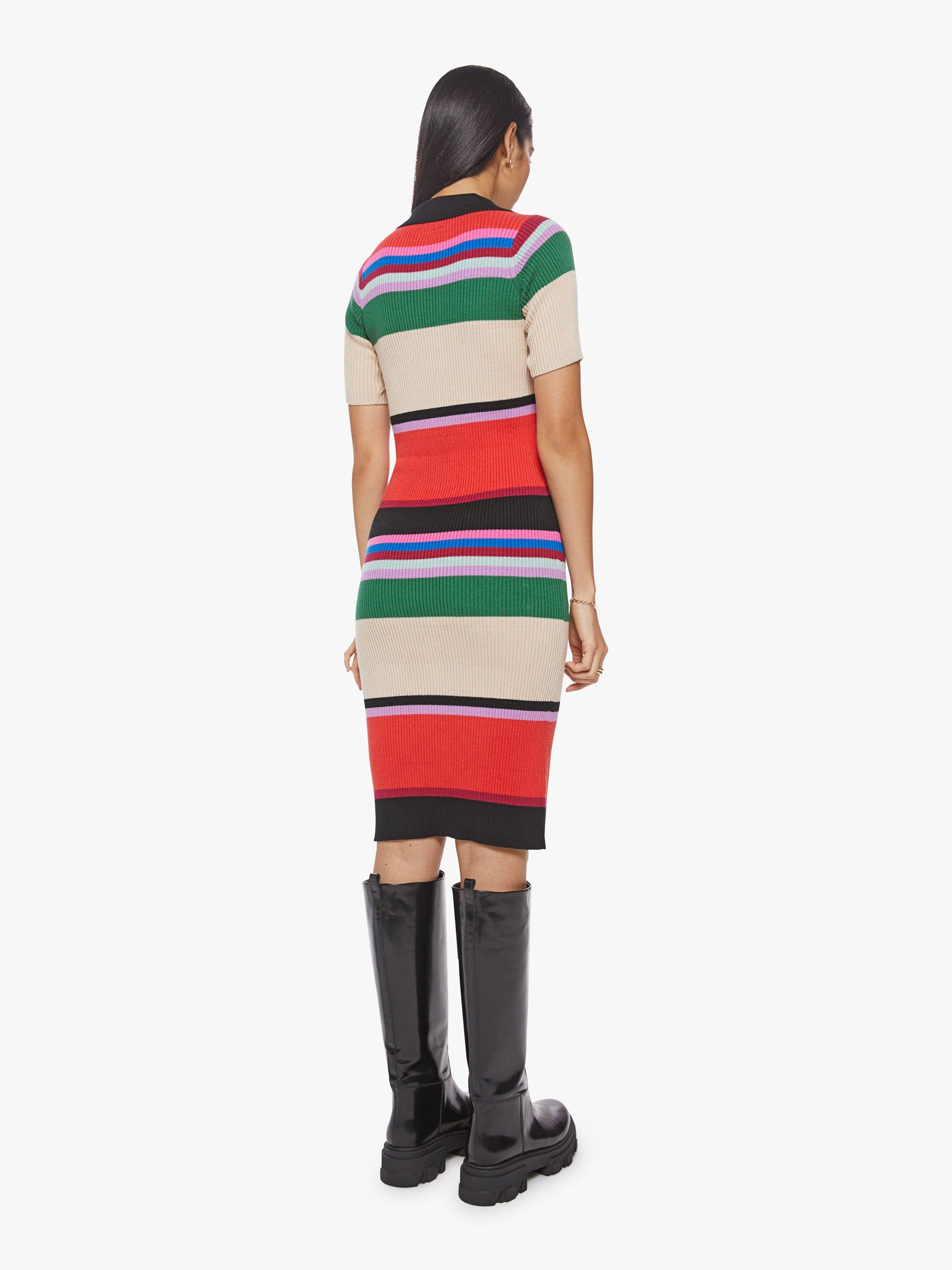 The Long Run Dress - Red Multi sold by MOTHER product image thumbnail 4