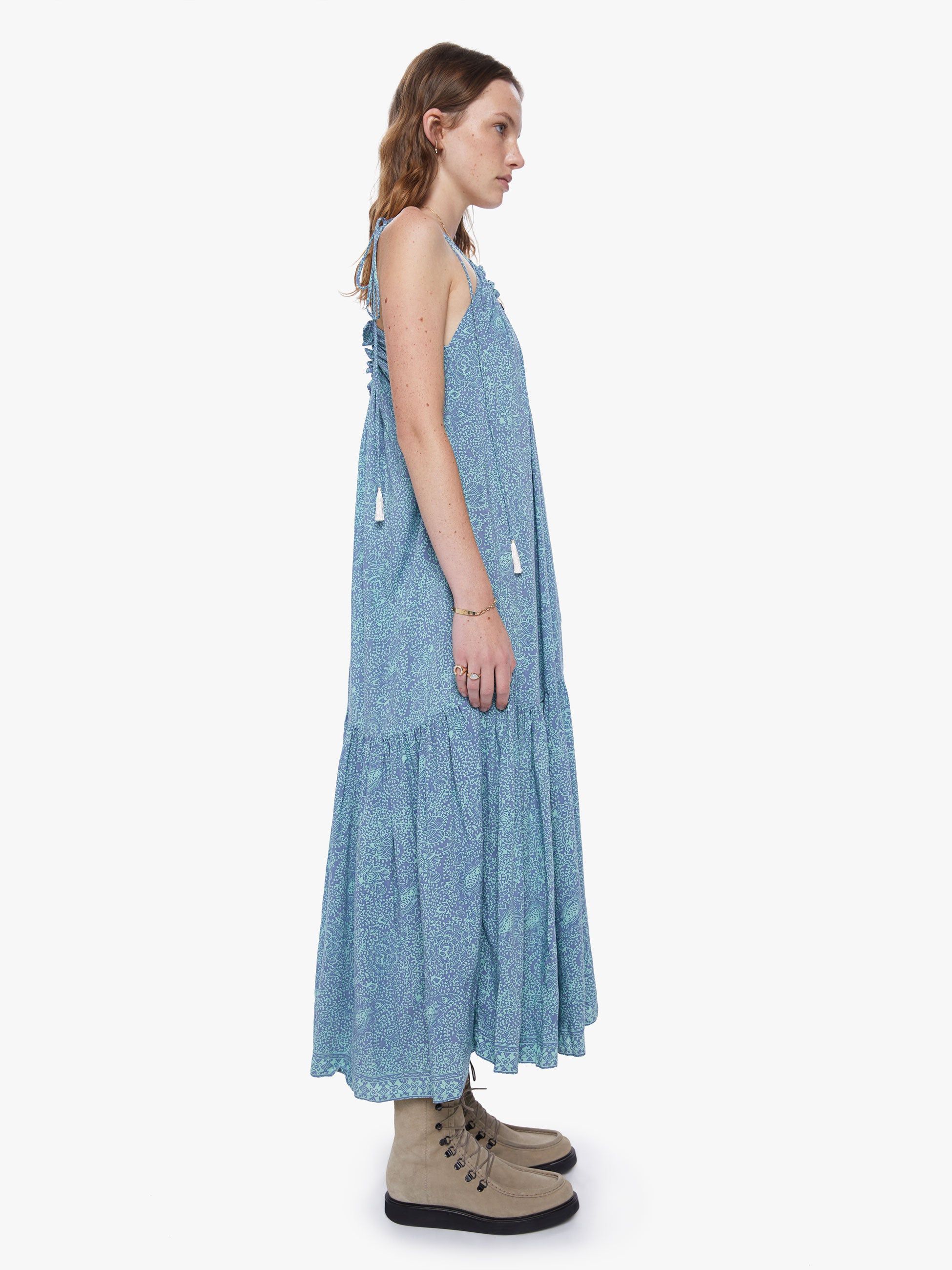 Natalie Martin Jerusha Dress - Shangri-La Periwinkle sold by MOTHER product image thumbnail 3
