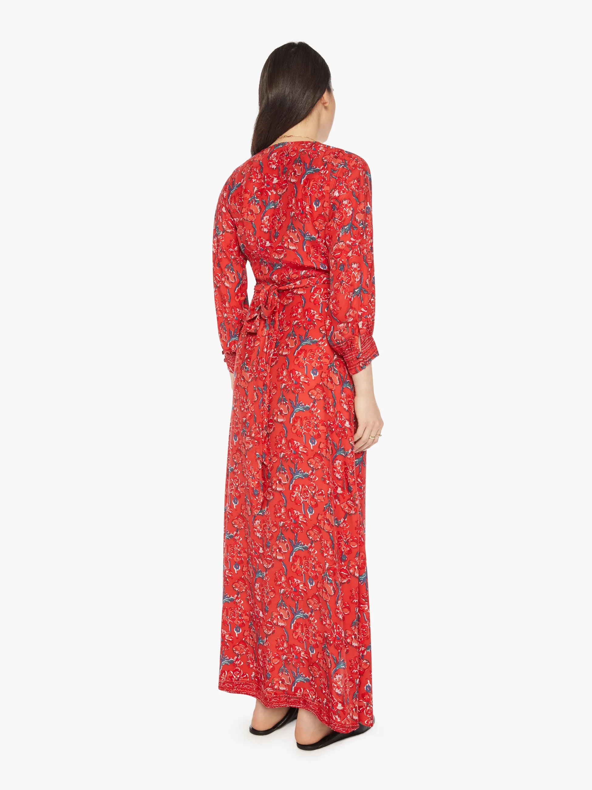 Natalie Martin Kate Dress - Watercolor Vermillion sold by MOTHER product image thumbnail 4