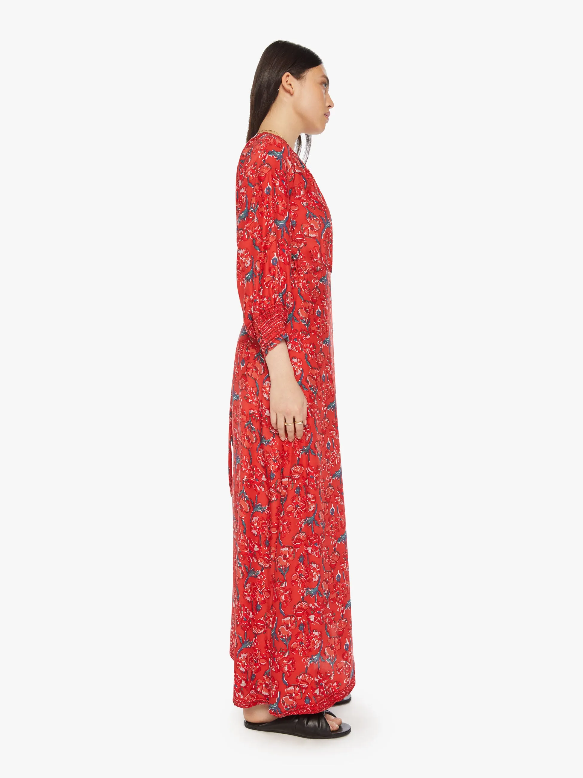 Natalie Martin Kate Dress - Watercolor Vermillion sold by MOTHER product image thumbnail 3