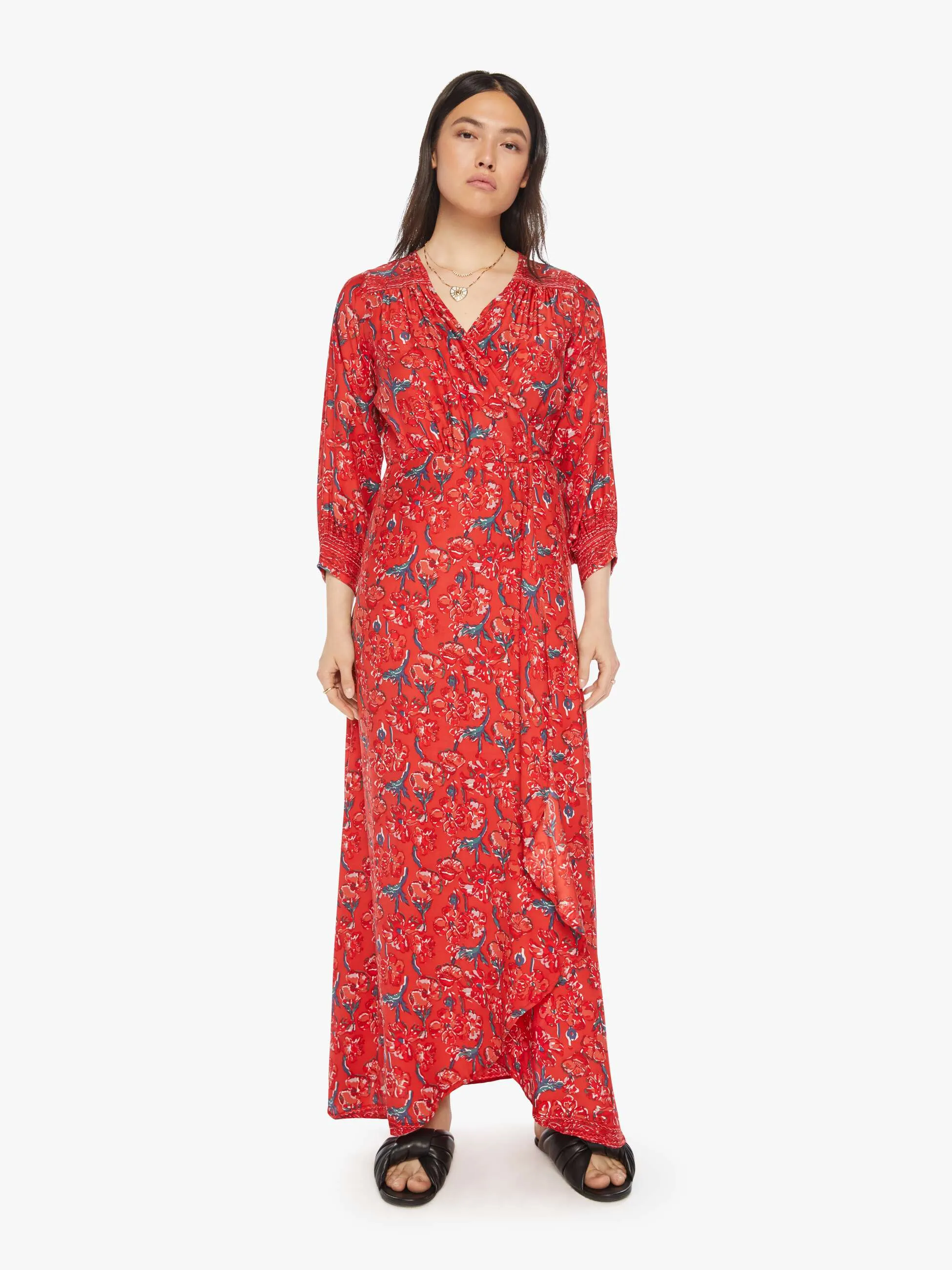 Natalie Martin Kate Dress - Watercolor Vermillion sold by MOTHER product image thumbnail 2