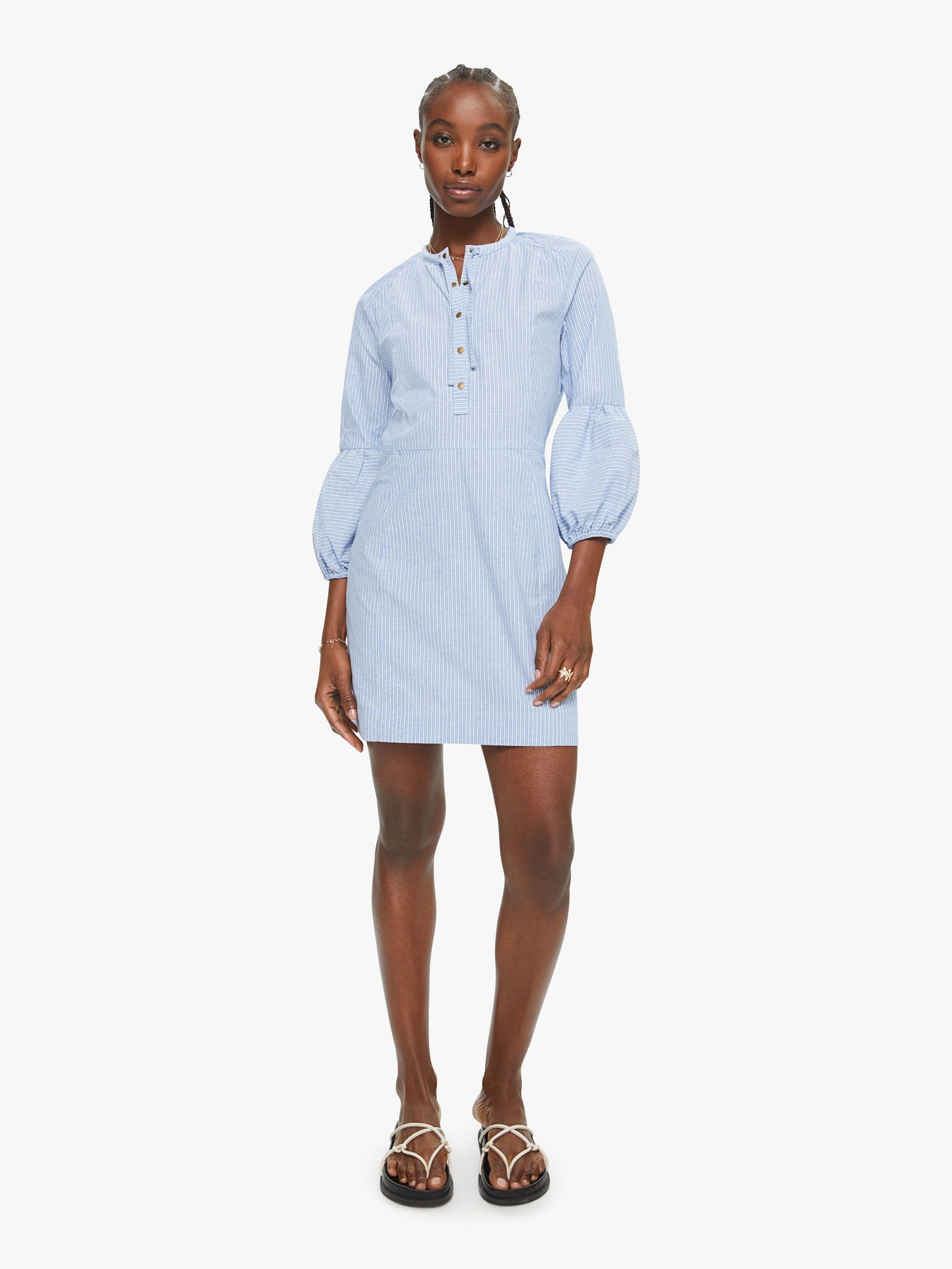 Noam Vita Dress - Stripe Chambray sold by MOTHER product image thumbnail 2