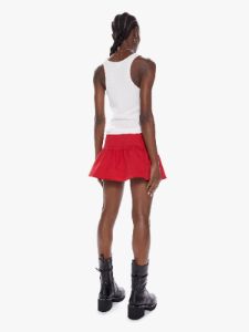 The Minx Mini Skirt - Ribbon Red sold by MOTHER