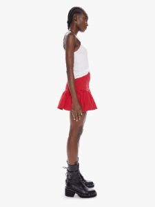 The Minx Mini Skirt - Ribbon Red sold by MOTHER