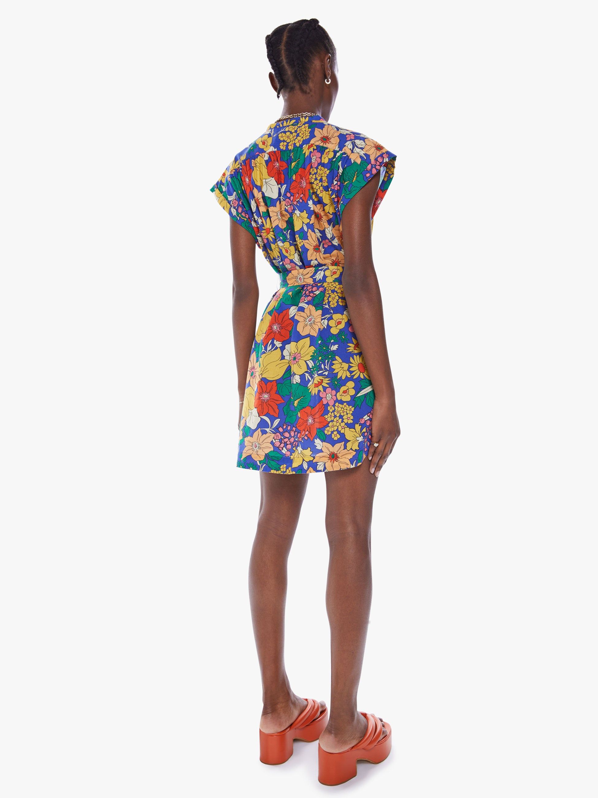 The Slow Ride Shirt Dress - Fresh Blooms sold by MOTHER product image thumbnail 4