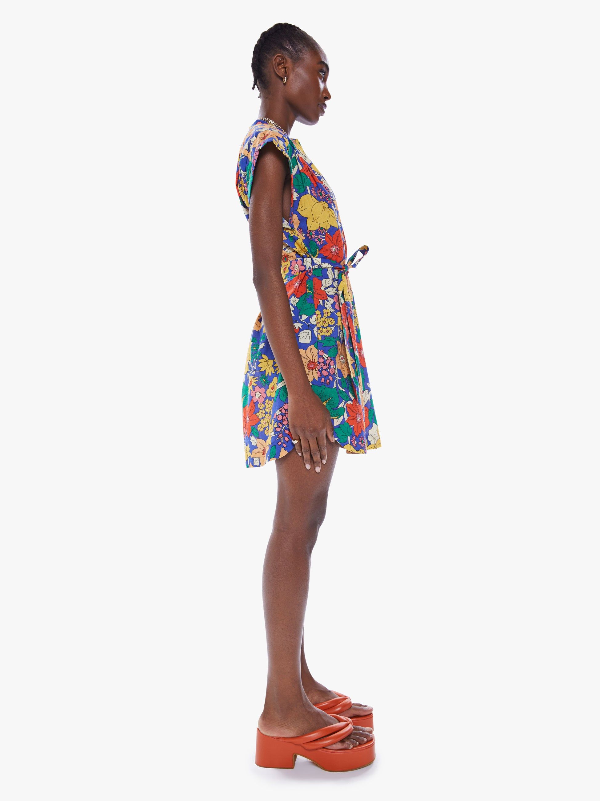 The Slow Ride Shirt Dress - Fresh Blooms sold by MOTHER product image thumbnail 3