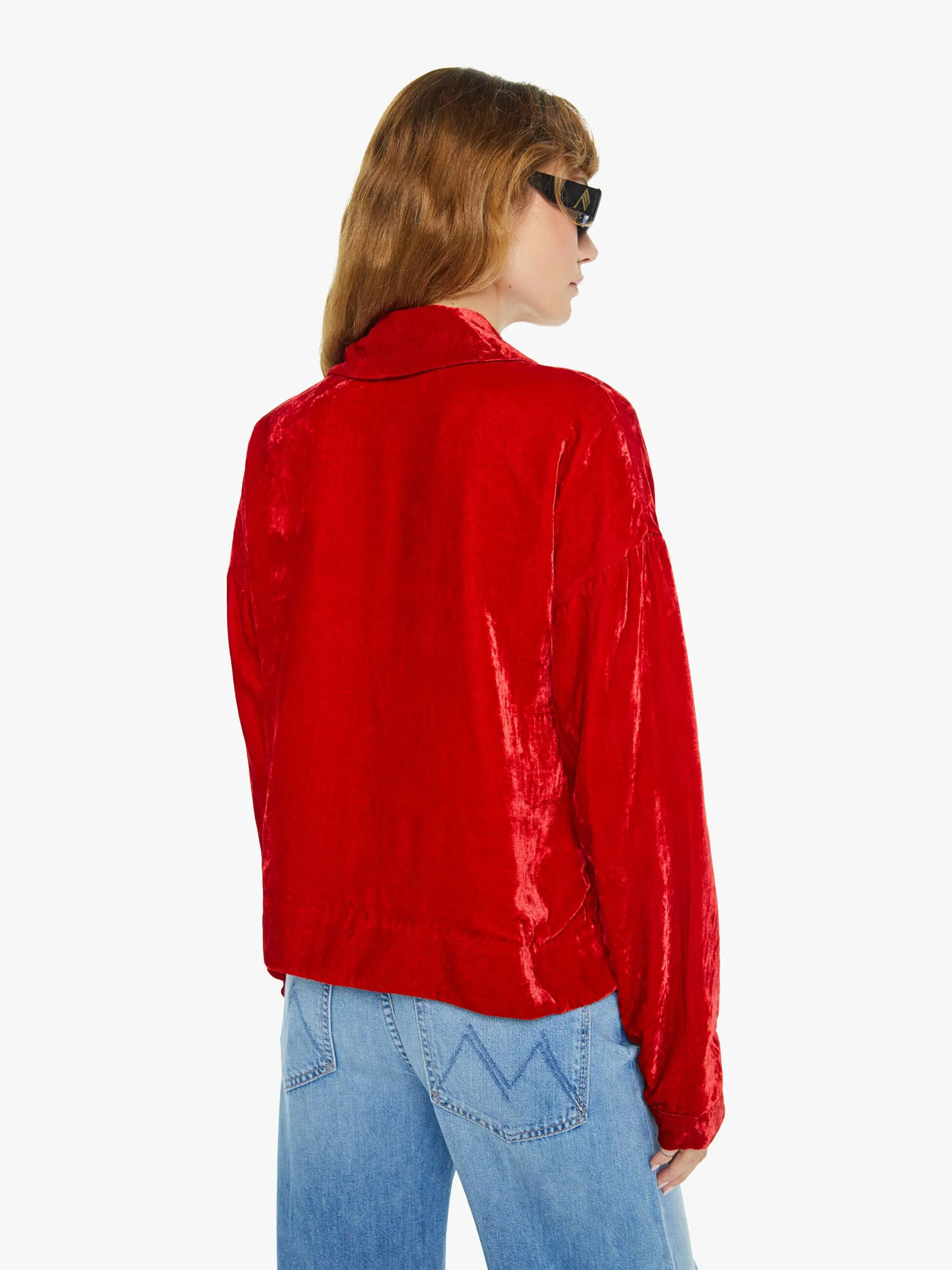 Alix Of Bohemia Dylan Velvet Tunic - Ruby sold by MOTHER product image thumbnail 4