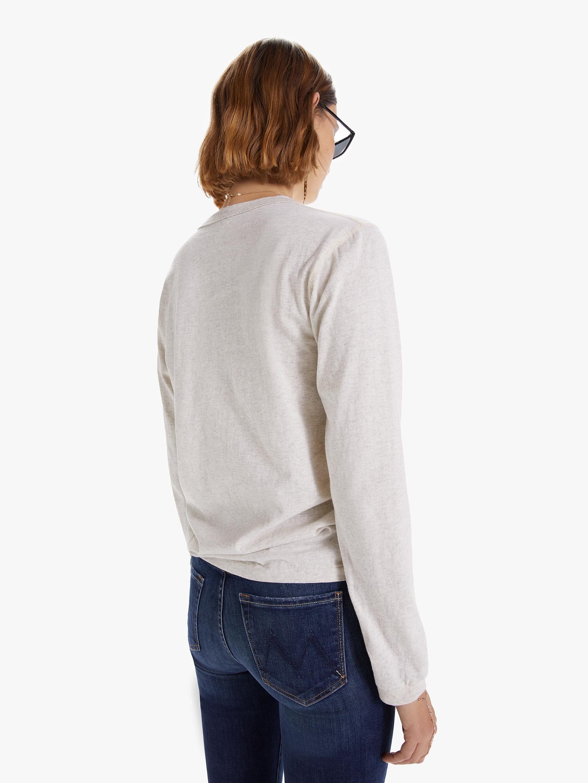 Velva Sheen Tubular Long Sleeve Henley Tee - Oatmeal sold by MOTHER product image thumbnail 3