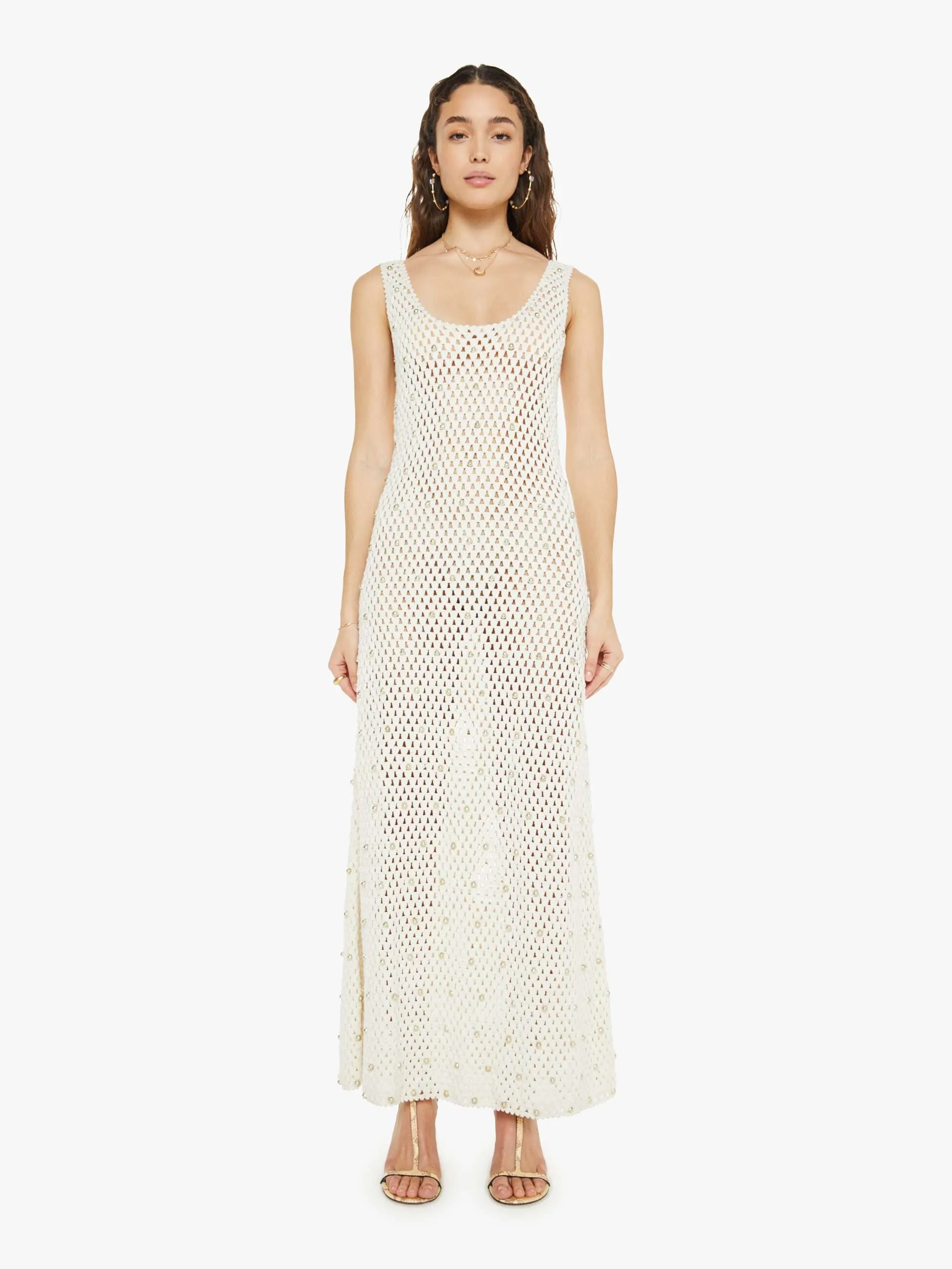 Alix Of Bohemia Adele Pearl Crochet Dress - Ivory sold by MOTHER product image thumbnail 2