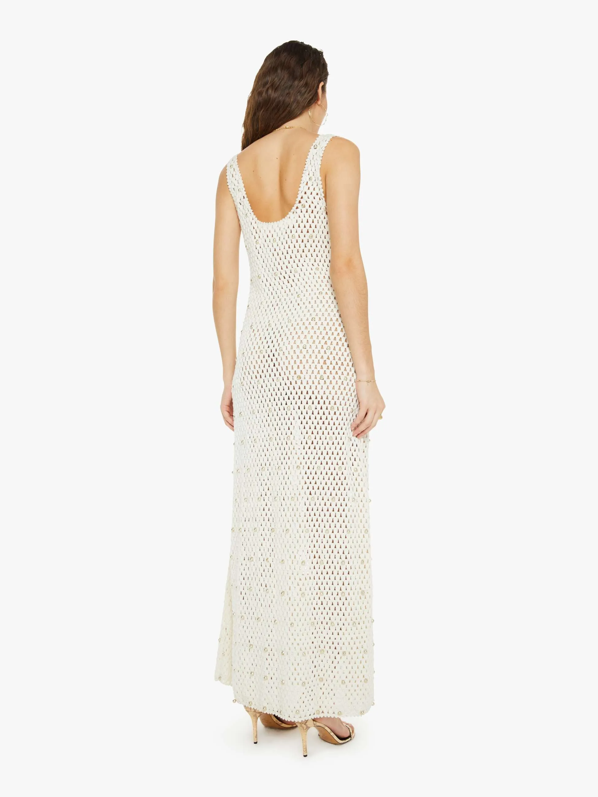 Alix Of Bohemia Adele Pearl Crochet Dress - Ivory sold by MOTHER product image thumbnail 4