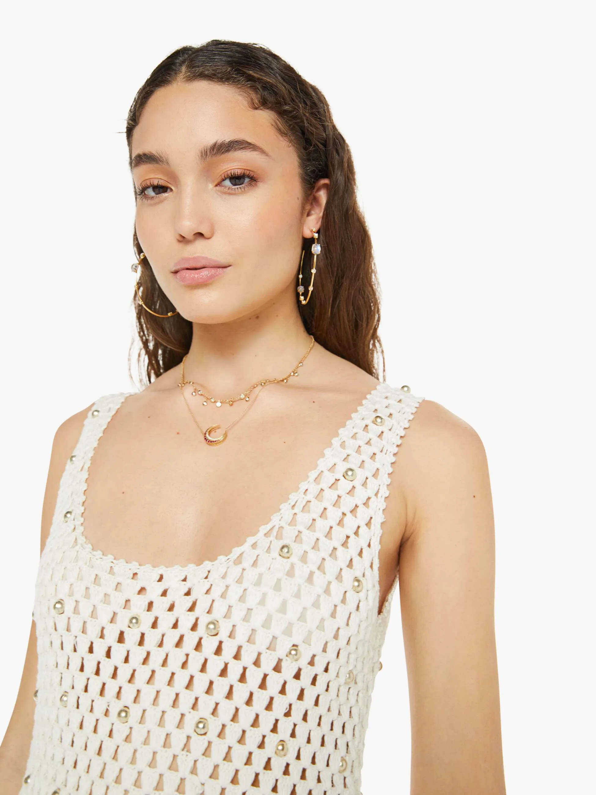 Alix Of Bohemia Adele Pearl Crochet Dress - Ivory sold by MOTHER product image thumbnail 5