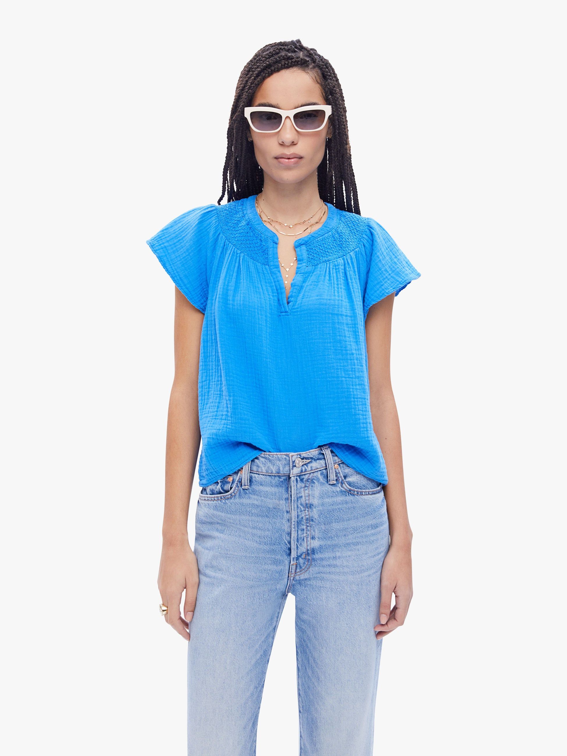 XiRENA Tati Top - Cobalt sold by MOTHER product image thumbnail 2