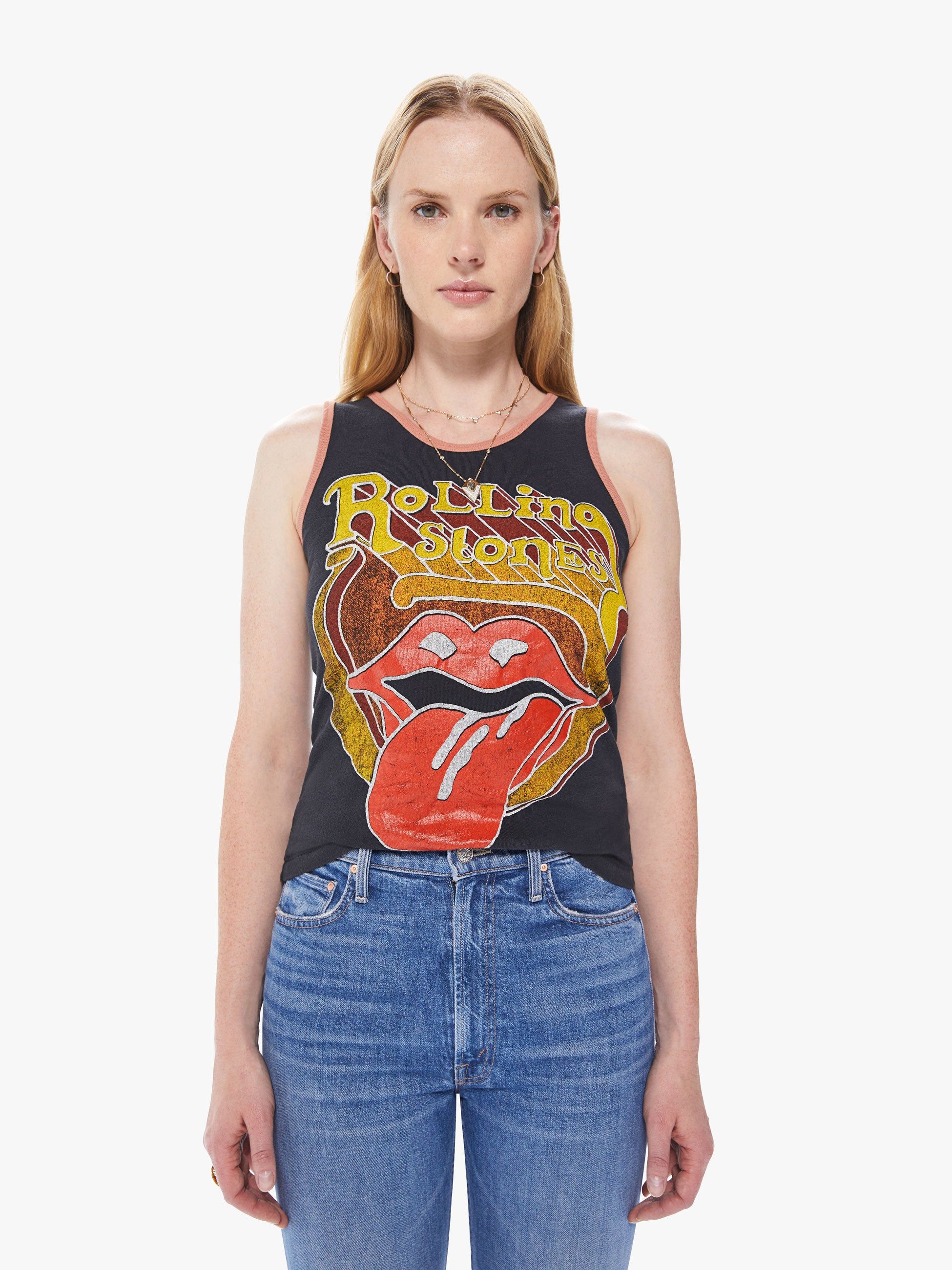 MadeWorn The Rolling Stones Tank - Coal sold by MOTHER