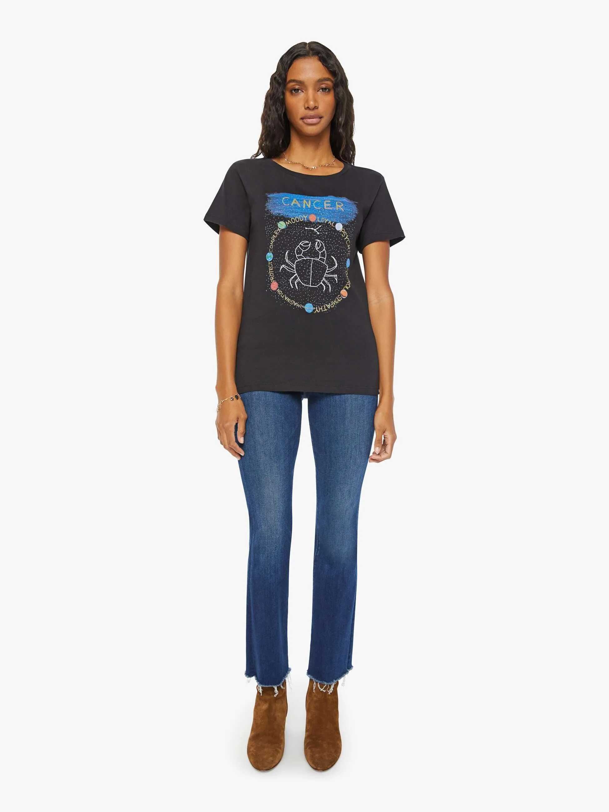 Unfortunate Portrait Cancer Zodiac Tee - Black sold by MOTHER product image thumbnail 2