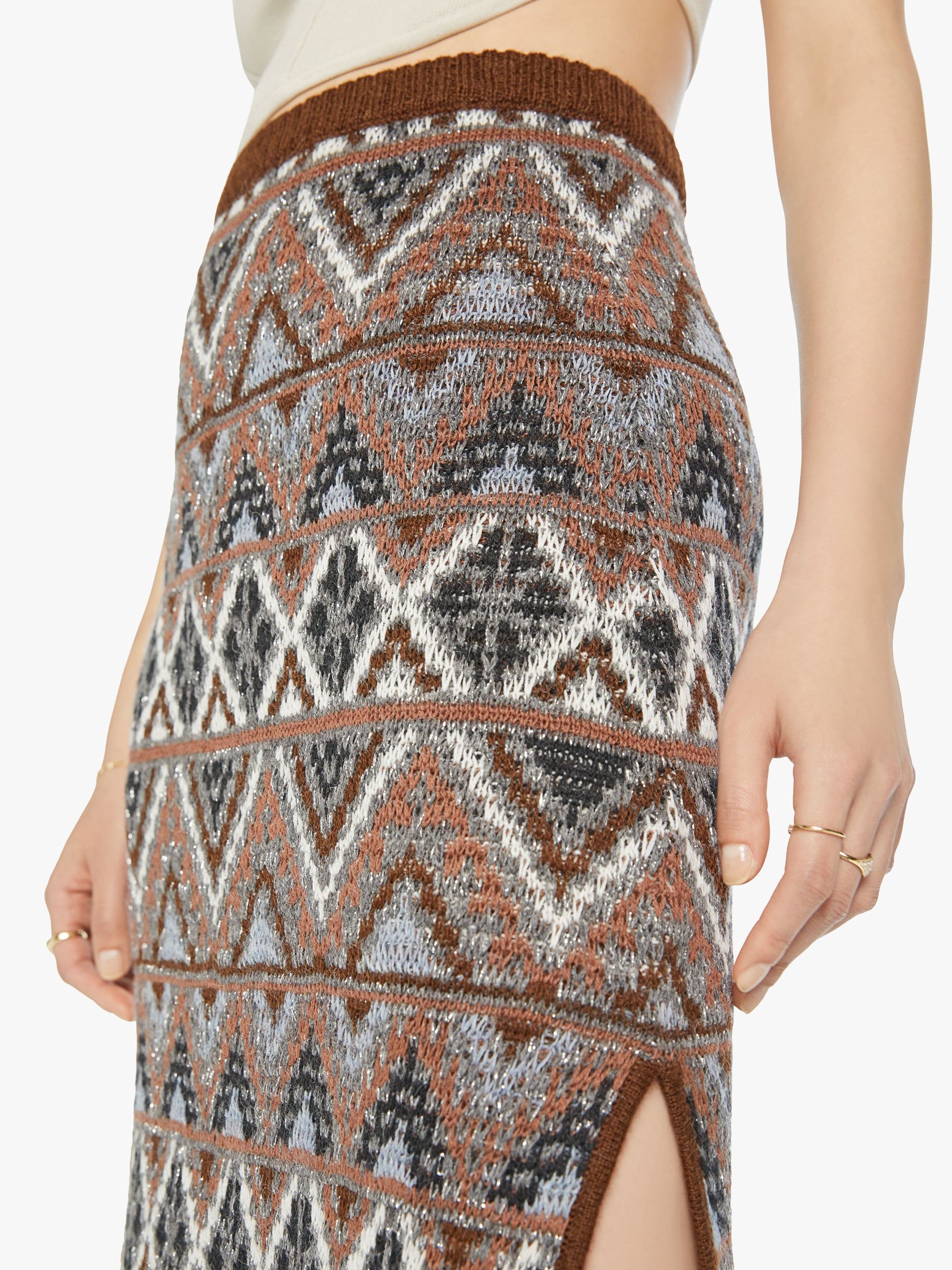 The Midnight Walk Skirt - Lone Star sold by MOTHER product image thumbnail 5