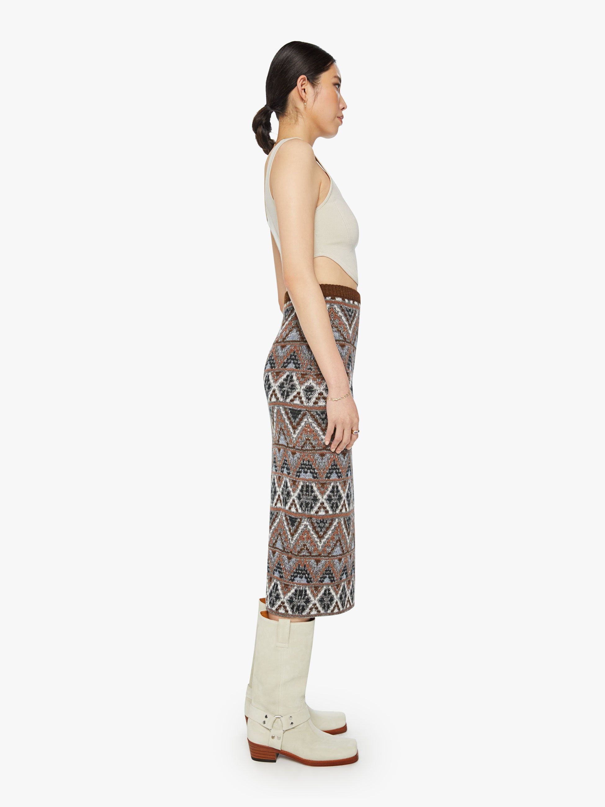 The Midnight Walk Skirt - Lone Star sold by MOTHER product image thumbnail 3