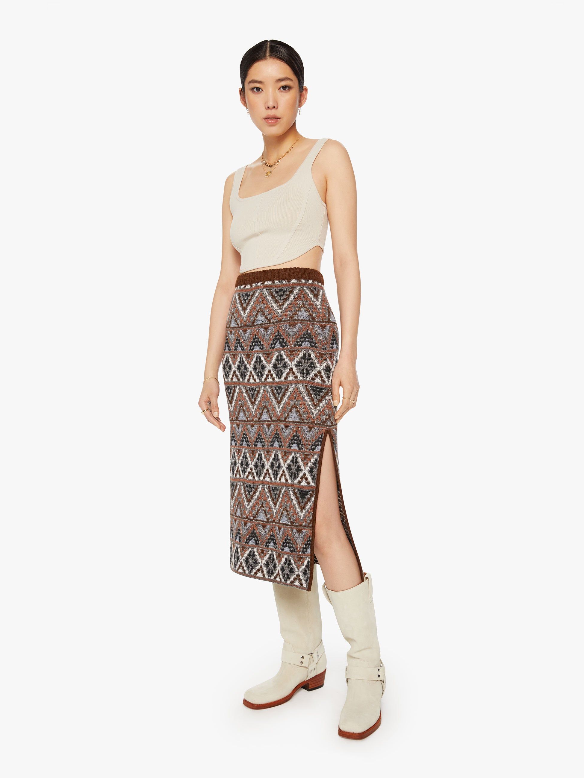 The Midnight Walk Skirt - Lone Star sold by MOTHER product image thumbnail 2