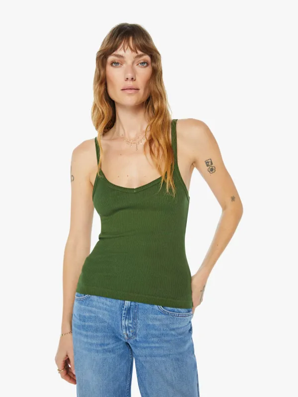 SPRWMN Rib V Neck Tank - Artichoke sold by MOTHER