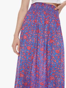 Natalie Martin Bella Skirt - Bloom Print Persian Blue sold by MOTHER