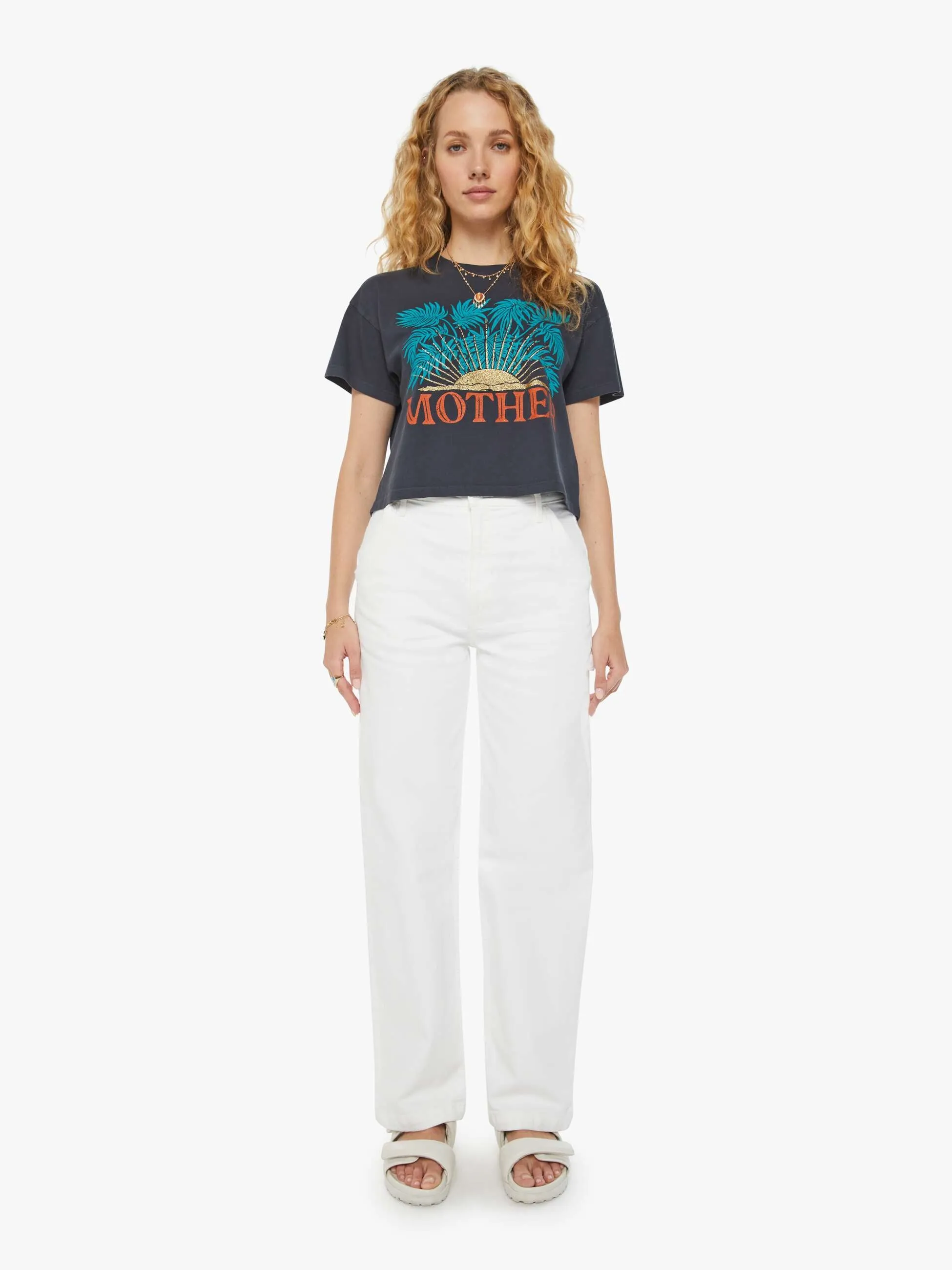 The Grab Bag Crop Tee - Gold Sun sold by MOTHER product image thumbnail 5