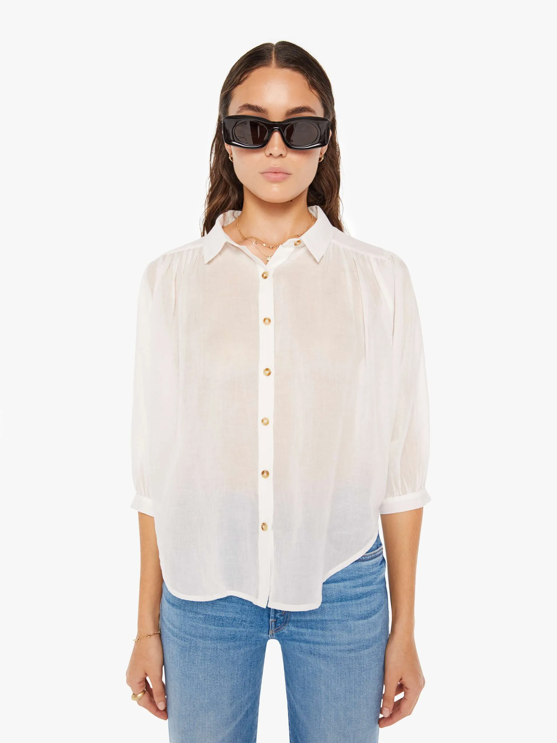 The Breeze Top - Bright White sold by MOTHER product image thumbnail 2