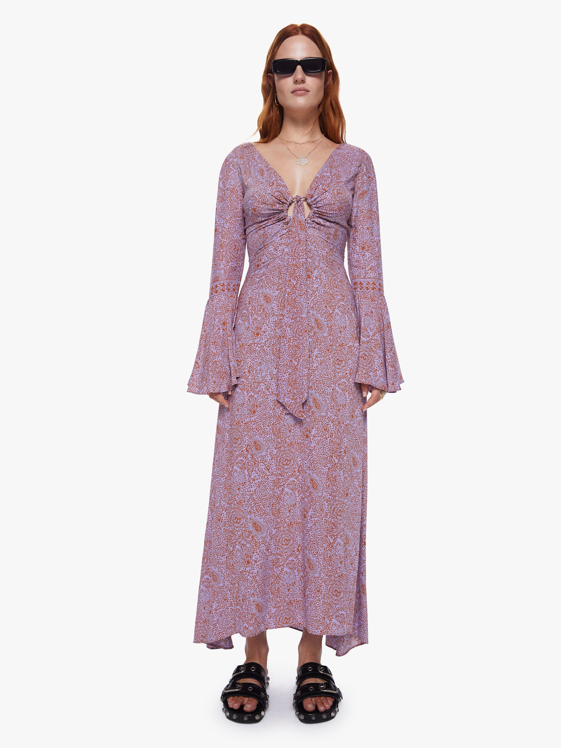 Natalie Martin Frances Dress - Shangri-La Orchid sold by MOTHER product image thumbnail 2