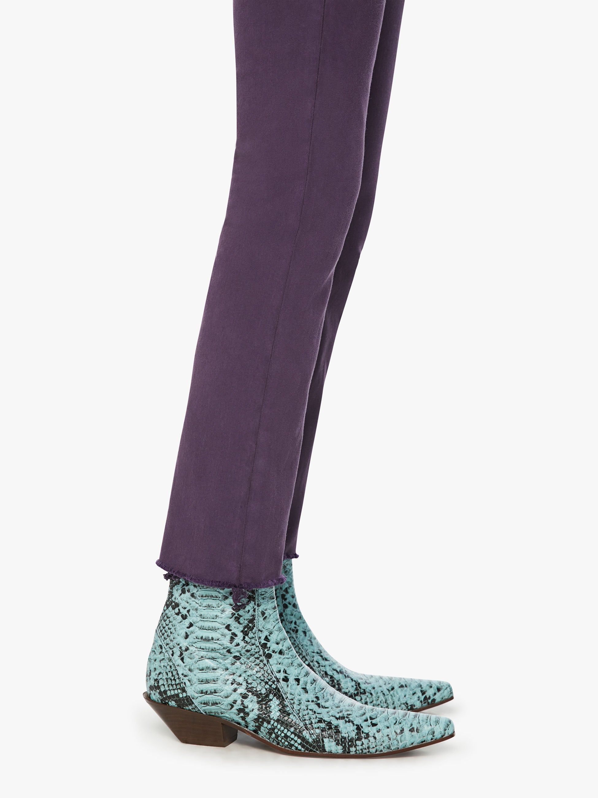 High Waisted Rascal Ankle Fray - Blackberry Cordial sold by MOTHER product image thumbnail 5