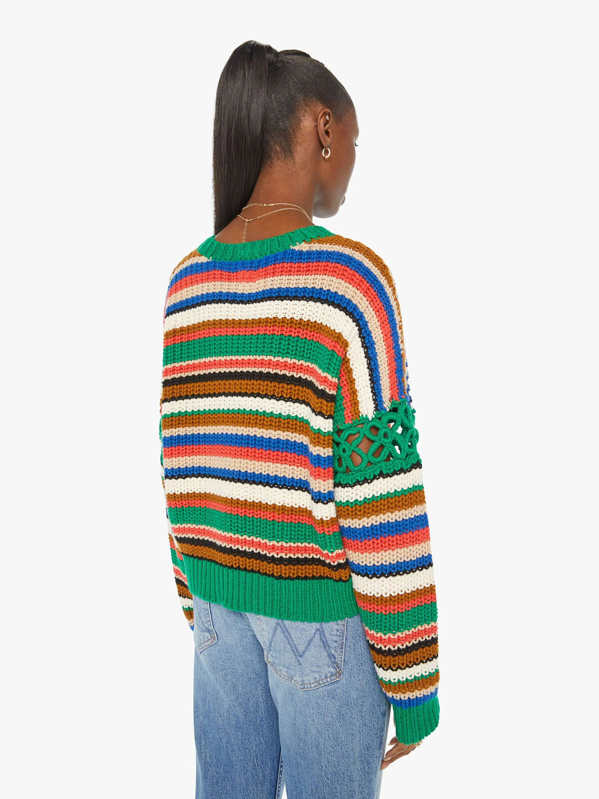 The Long Drop Pullover Inset - Flower In The Storm sold by MOTHER product image thumbnail 4