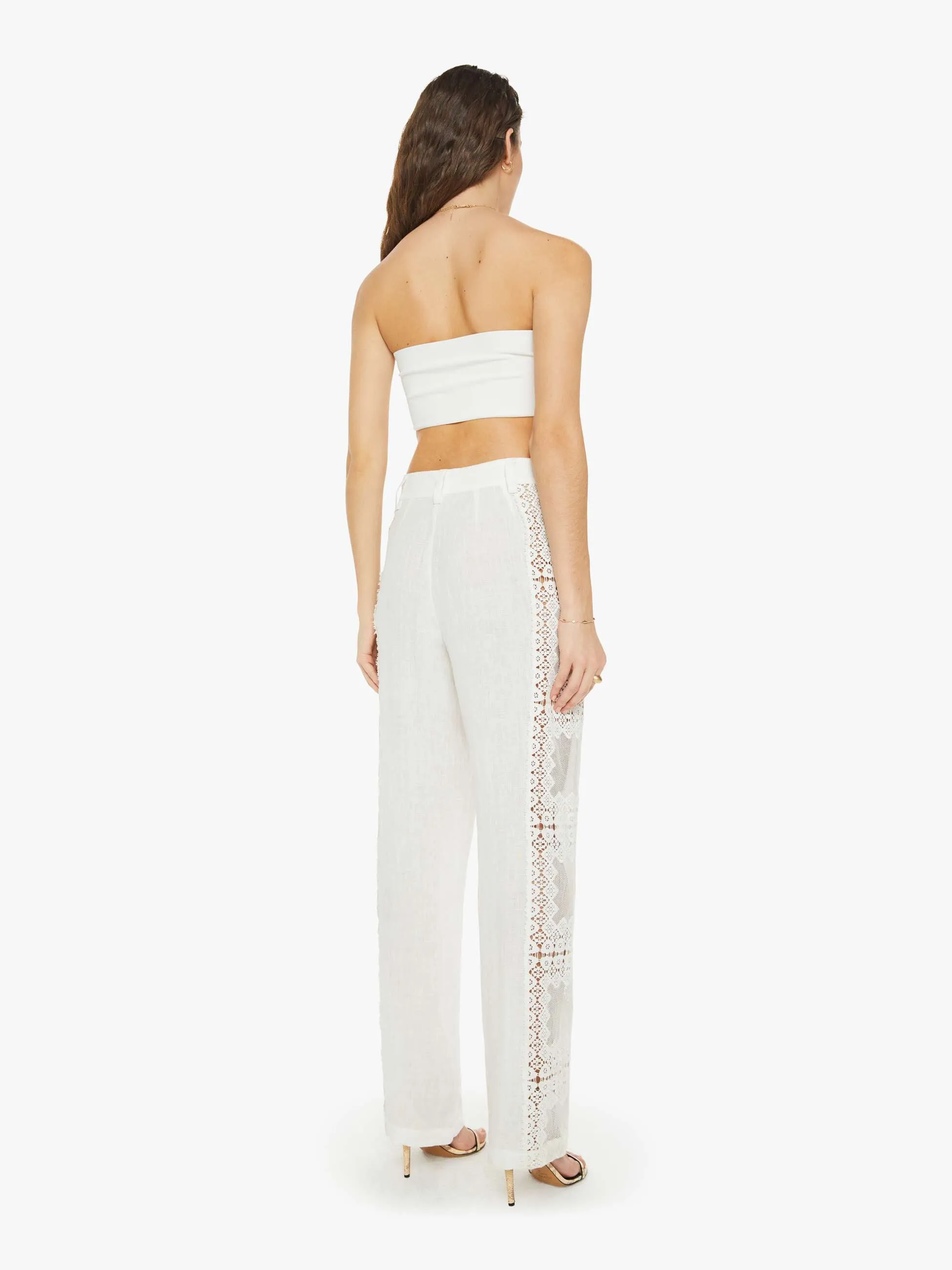 Alix Of Bohemia Colette Picnic Eyelet Pant - Ivory sold by MOTHER product image thumbnail 4