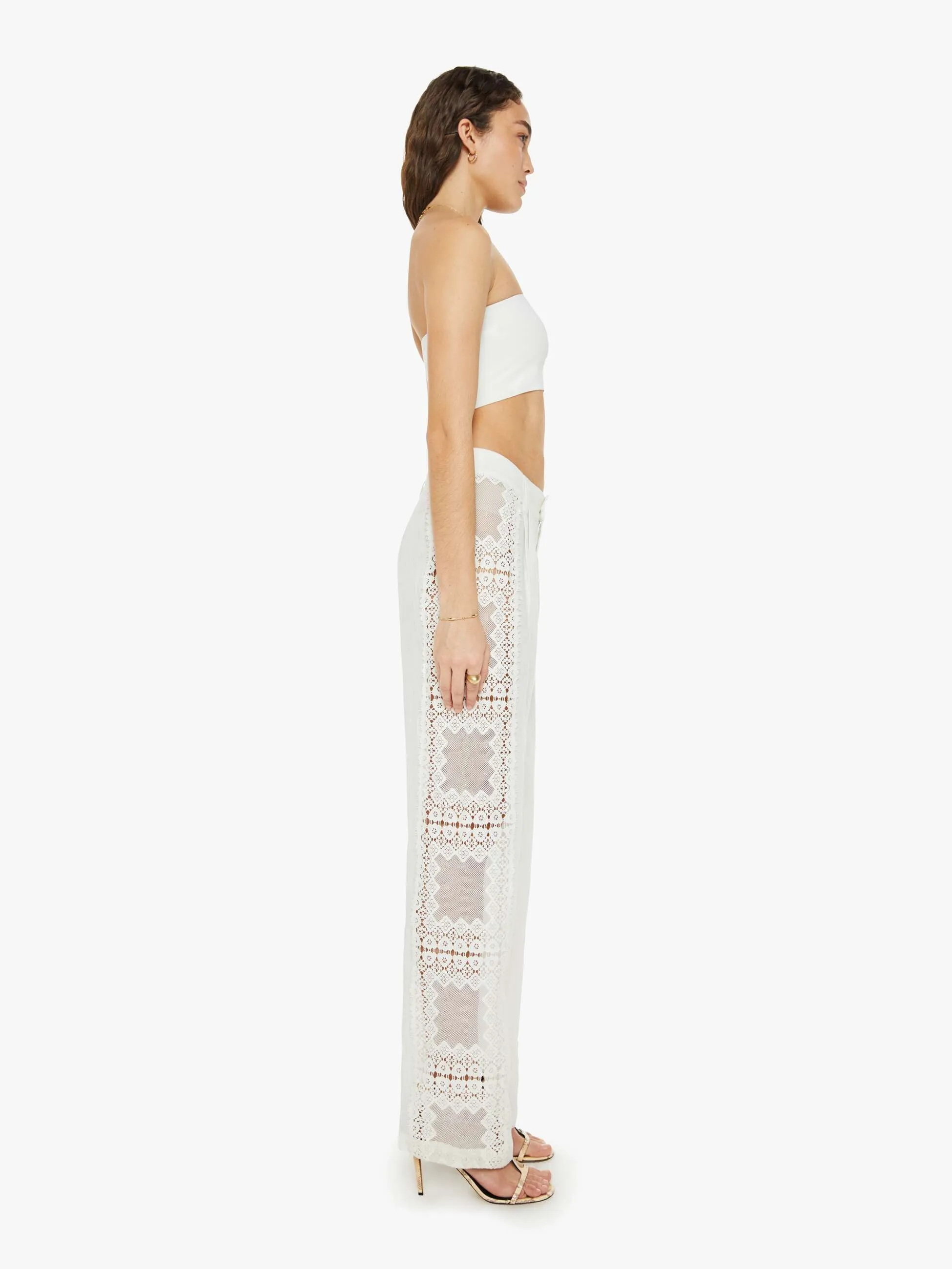 Alix Of Bohemia Colette Picnic Eyelet Pant - Ivory sold by MOTHER product image thumbnail 3