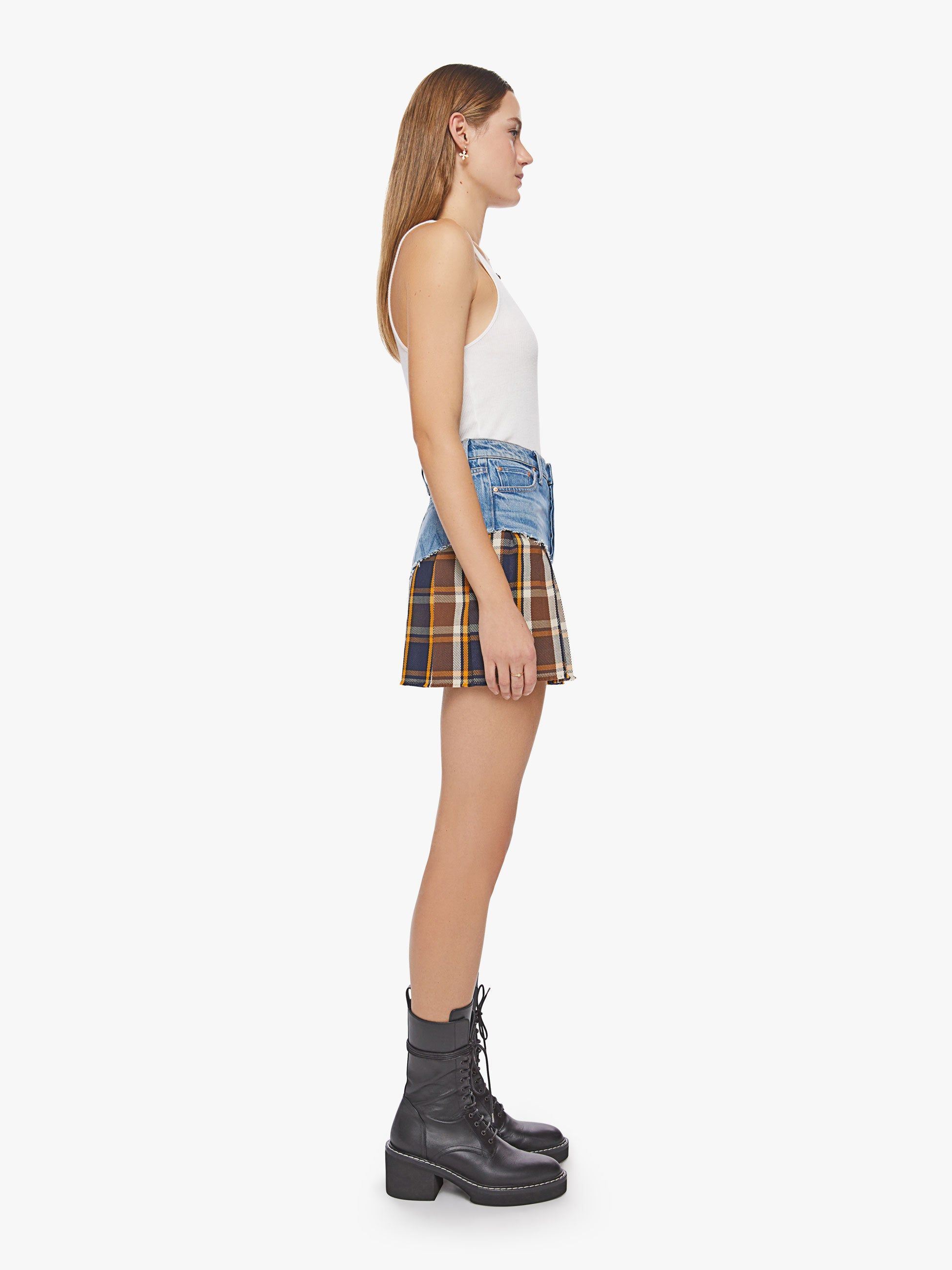The Fluff And Fold Mini Skirt - A Punk & A Farmer Walk Into A Bar sold by MOTHER product image thumbnail 3