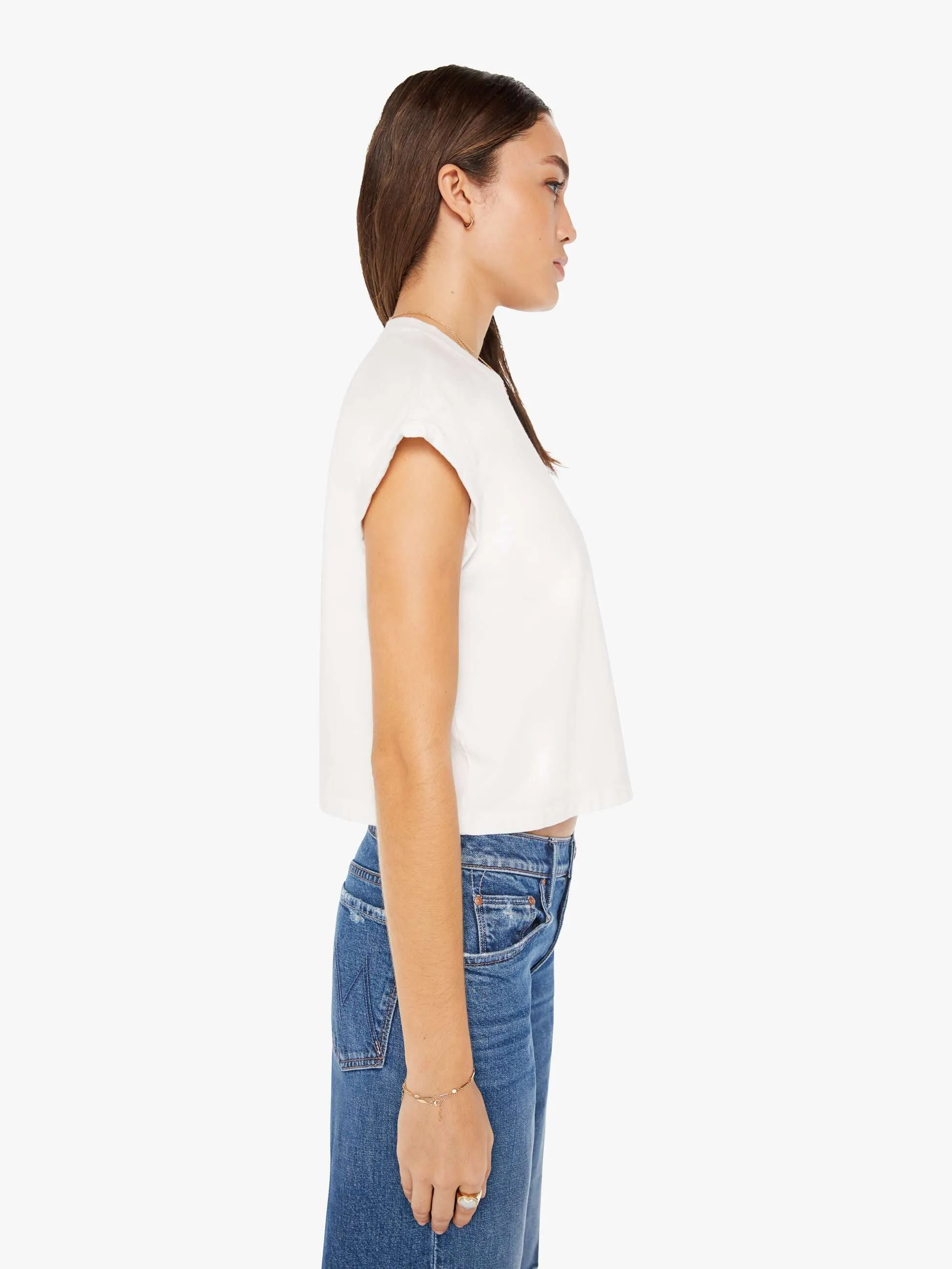 The Keep On Rolling Pocket Tee - Bright White sold by MOTHER product image thumbnail 3