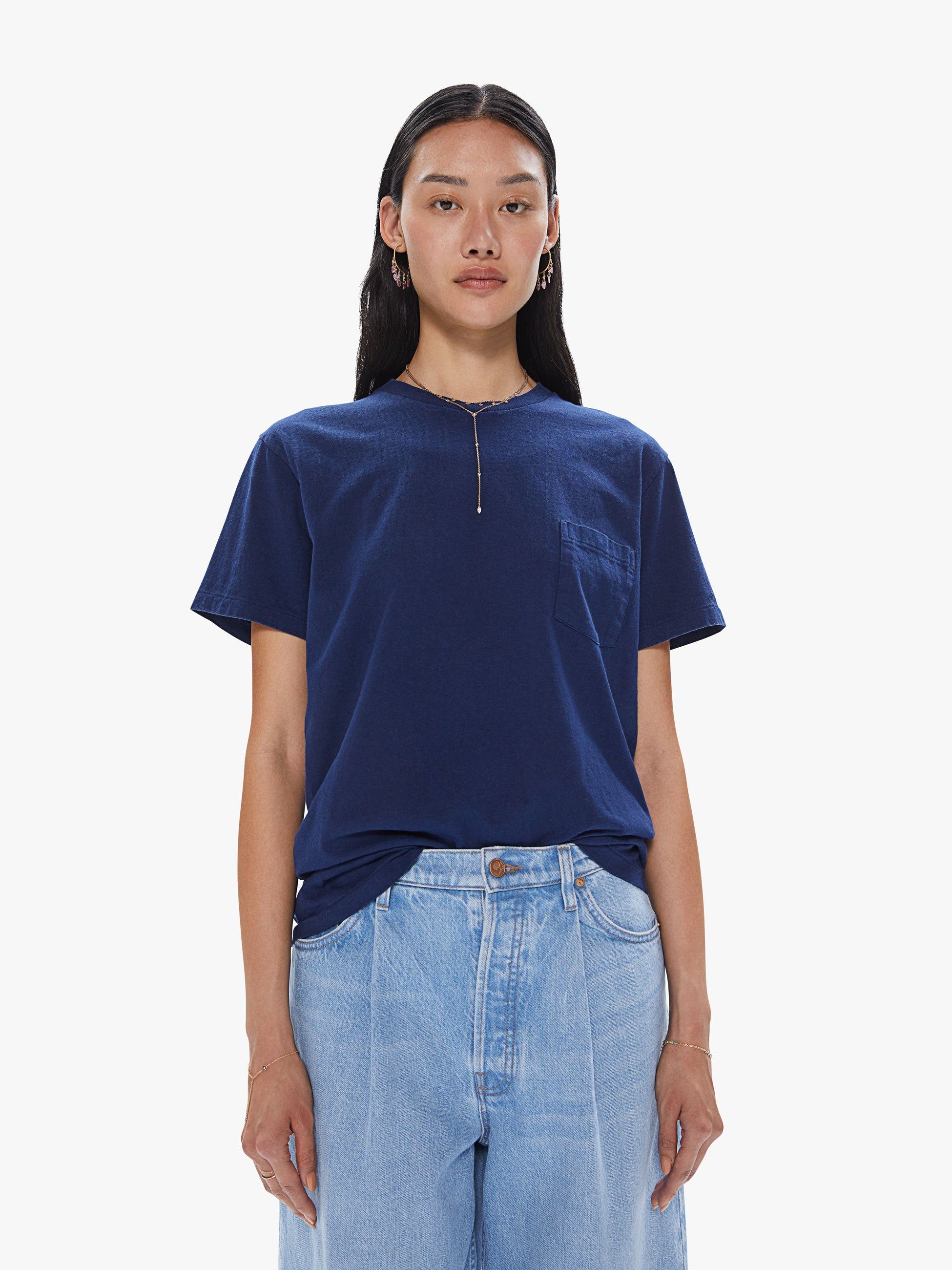 Velva Sheen Crew Neck Tee - Blue Indigo sold by MOTHER