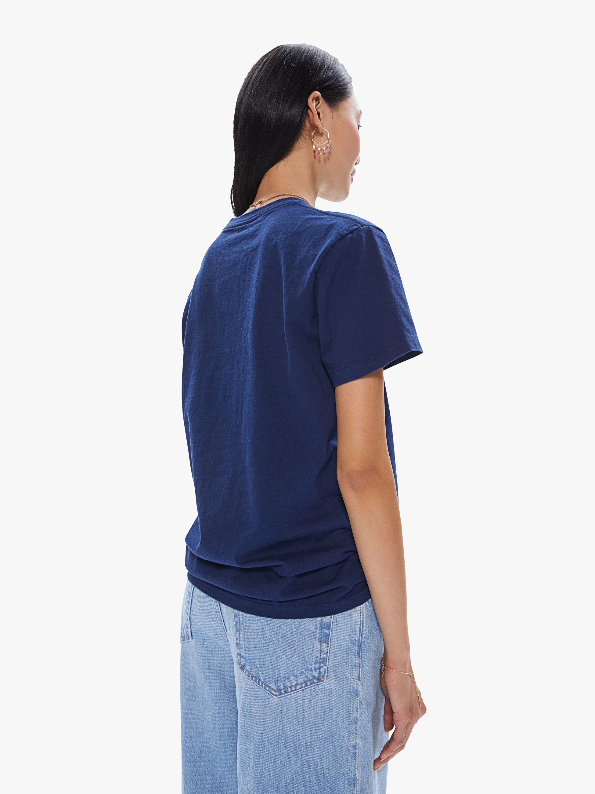 Velva Sheen Crew Neck Tee - Blue Indigo sold by MOTHER product image thumbnail 3