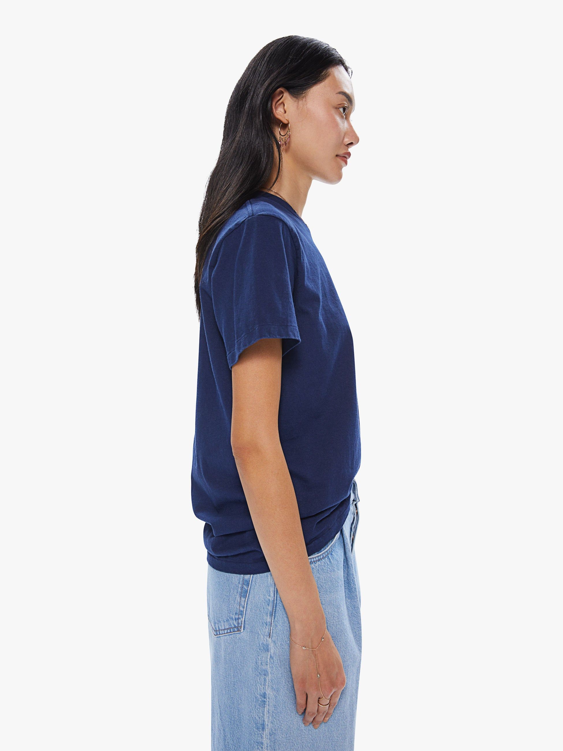 Velva Sheen Crew Neck Tee - Blue Indigo sold by MOTHER product image thumbnail 2