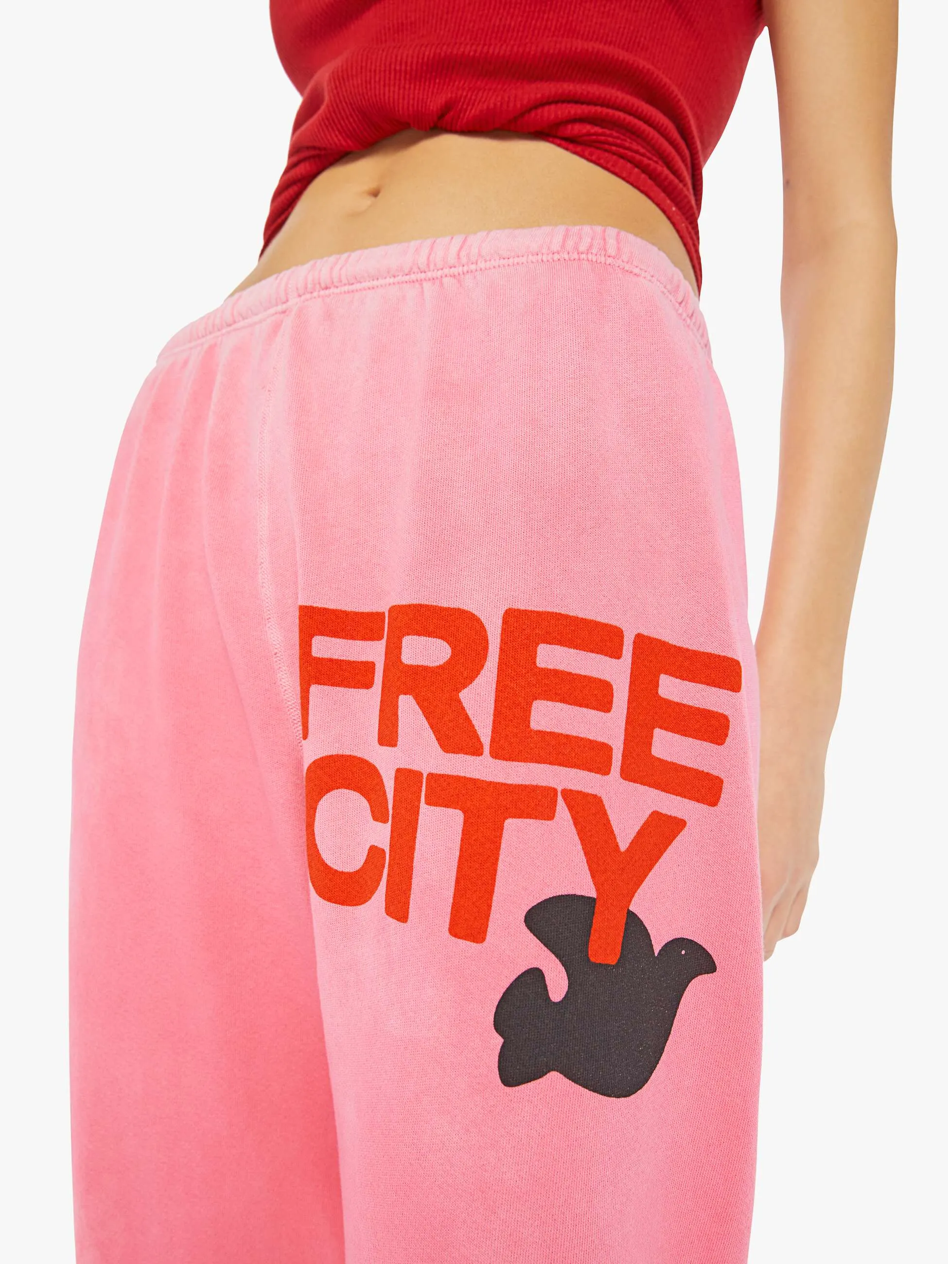 FREECITY LETSGO OG Superyumm Sweatpant - Pink Plant sold by MOTHER product image thumbnail 5