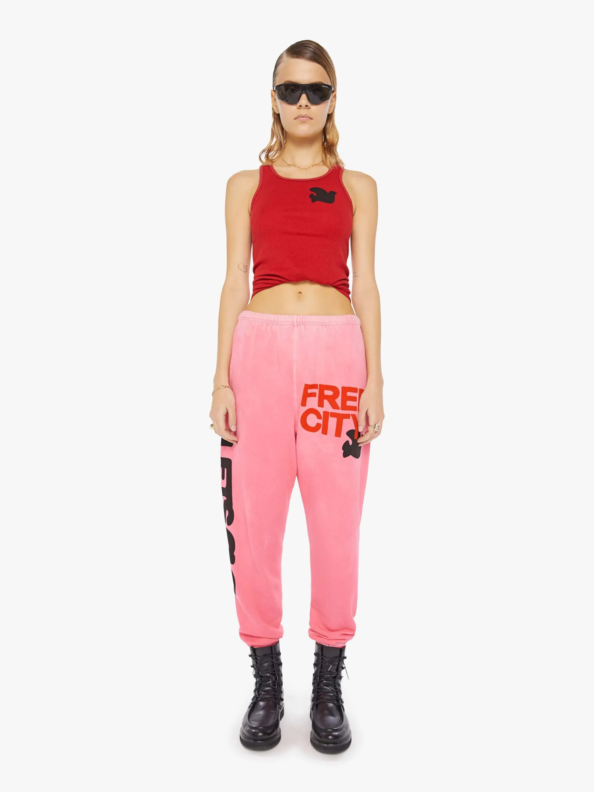 FREECITY LETSGO OG Superyumm Sweatpant - Pink Plant sold by MOTHER product image thumbnail 2